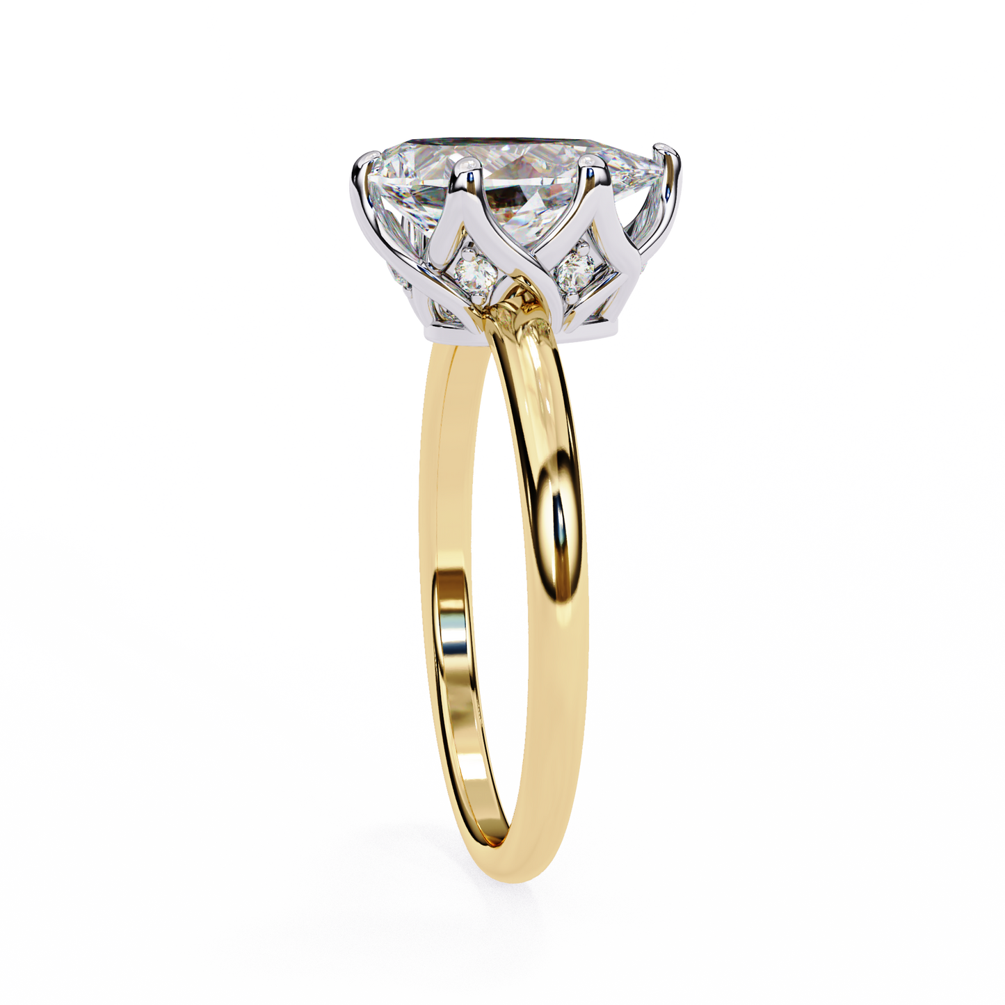 LGD Solitaire Ring Marquise Stone (1.14ct) In 14K Gold