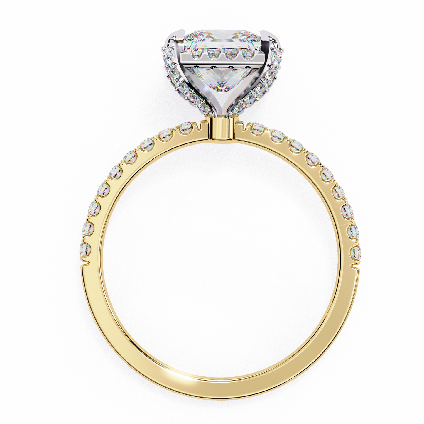 LGD Solitaire Ring Princess Stone (2.4ct) In 14K Gold