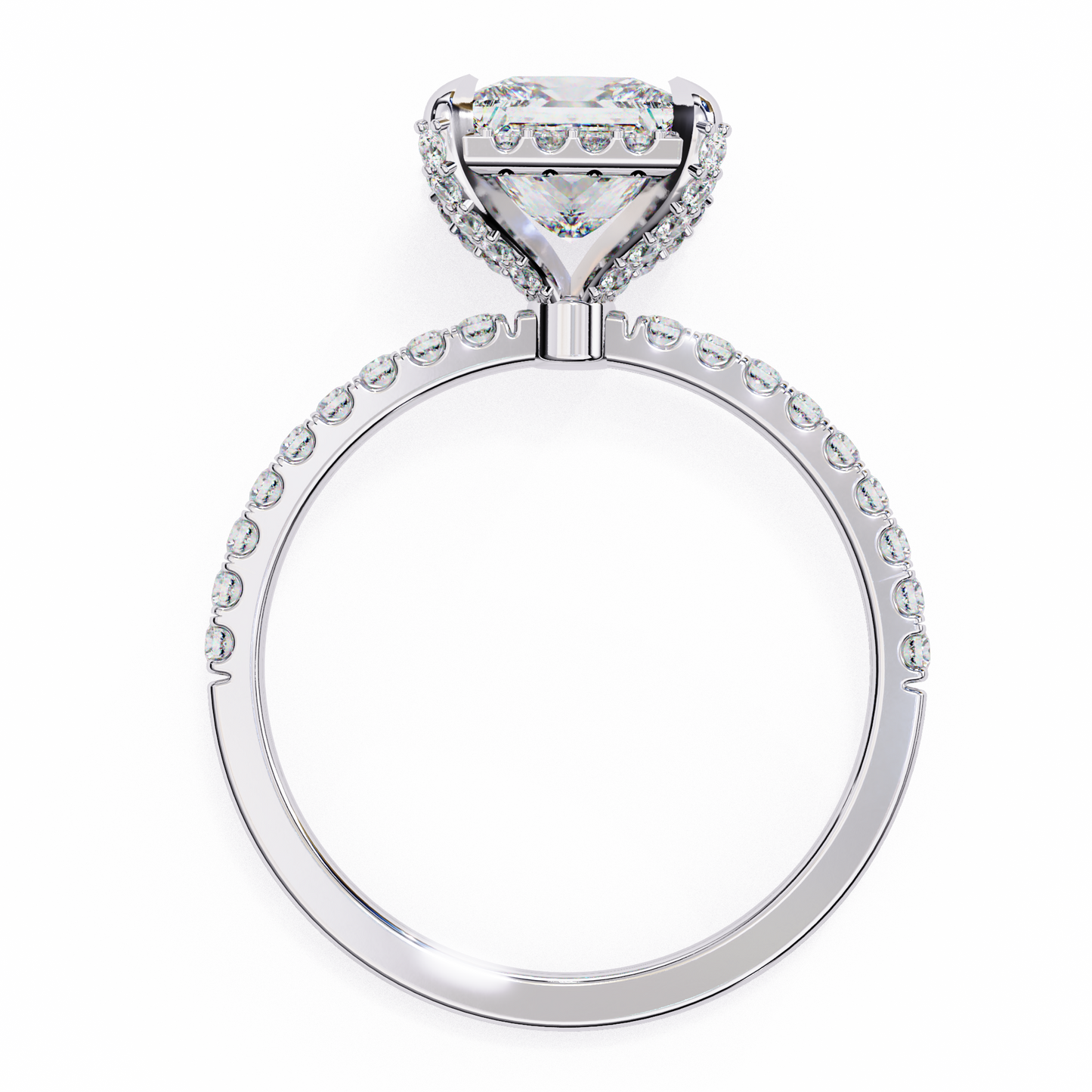 LGD Solitaire Ring Princess Stone (2.4ct) In 14K Gold