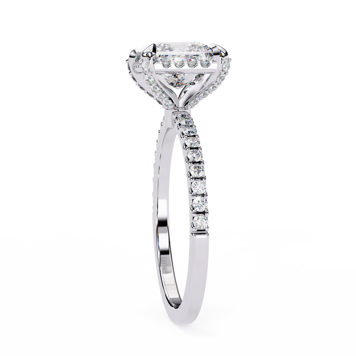 LGD Solitaire Ring Princess Stone (2.4ct) In 14K Gold