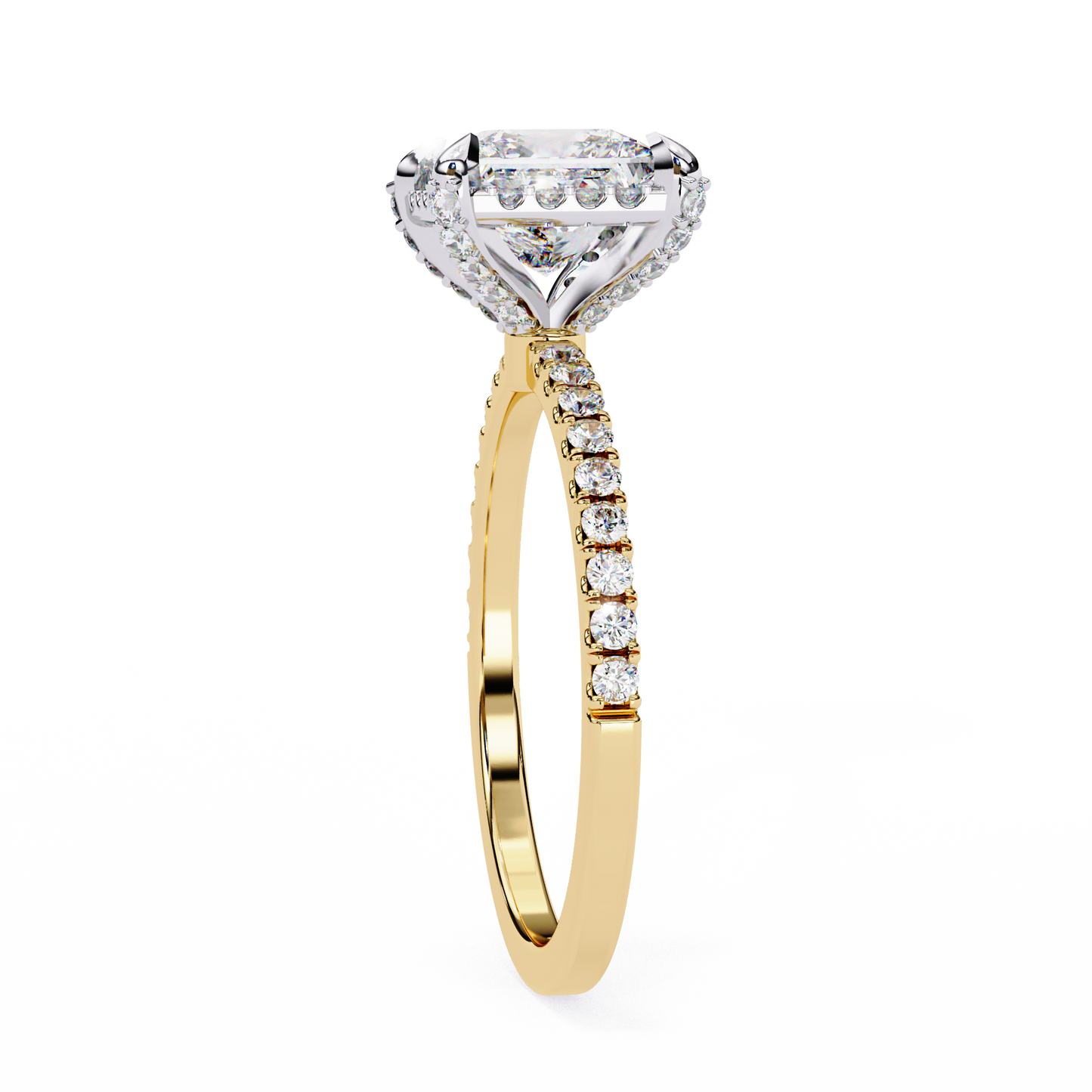 LGD Solitaire Ring Princess Stone (2.4ct) In 14K Gold