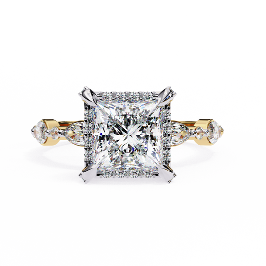 LGD Solitaire Ring  Princess Stone (2.09ct) In 14K Gold