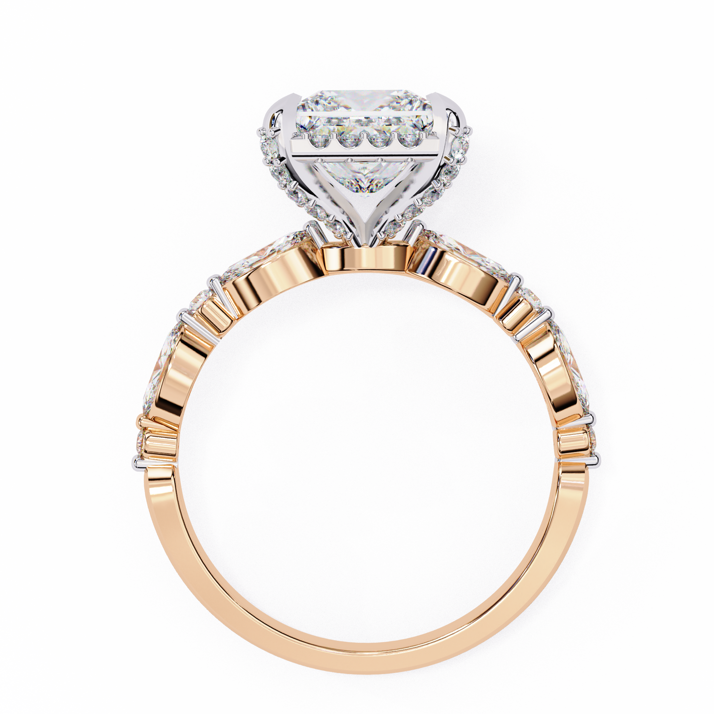 LGD Solitaire Ring  Princess Stone (2.09ct) In 14K Gold