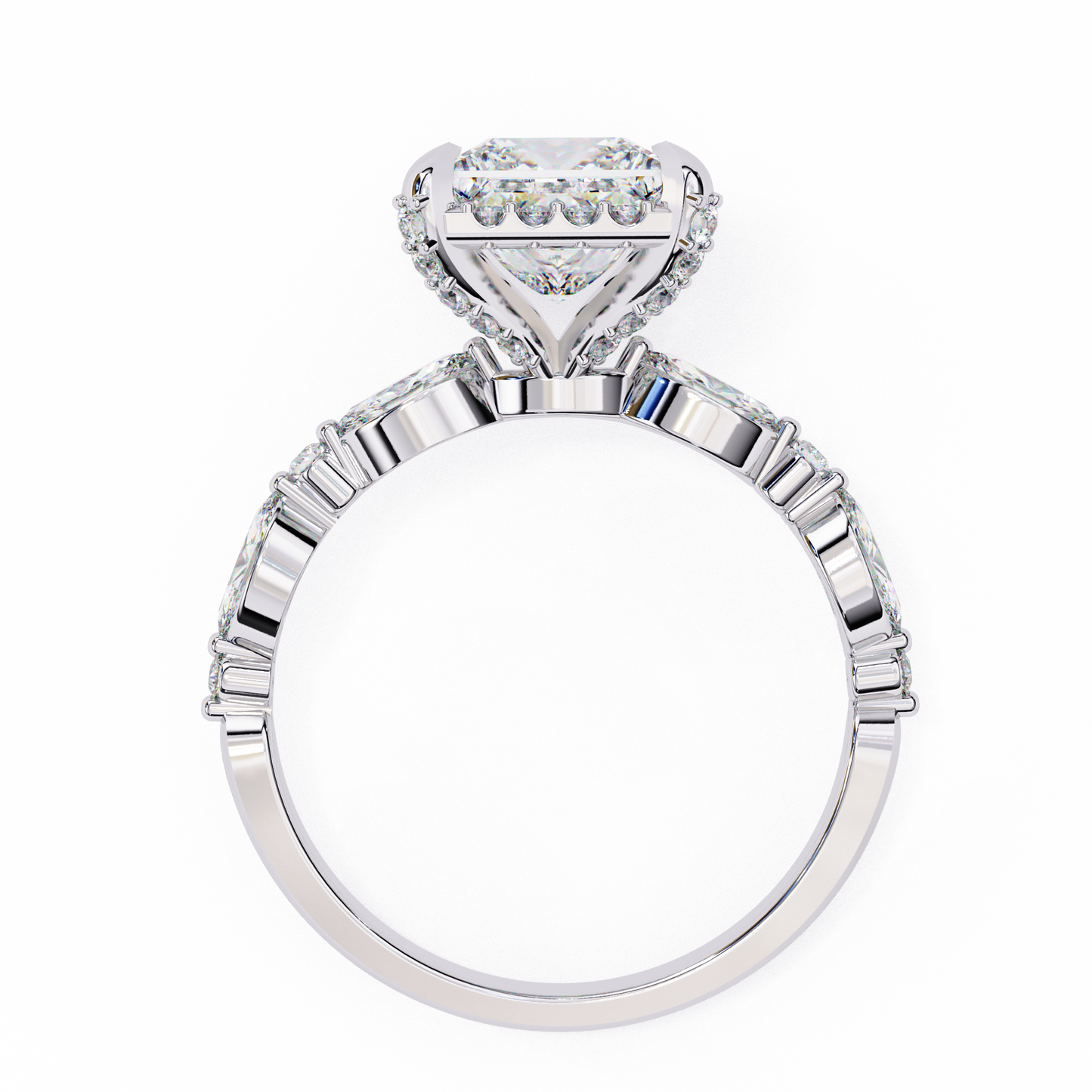 LGD Solitaire Ring  Princess Stone (2.09ct) In 14K Gold