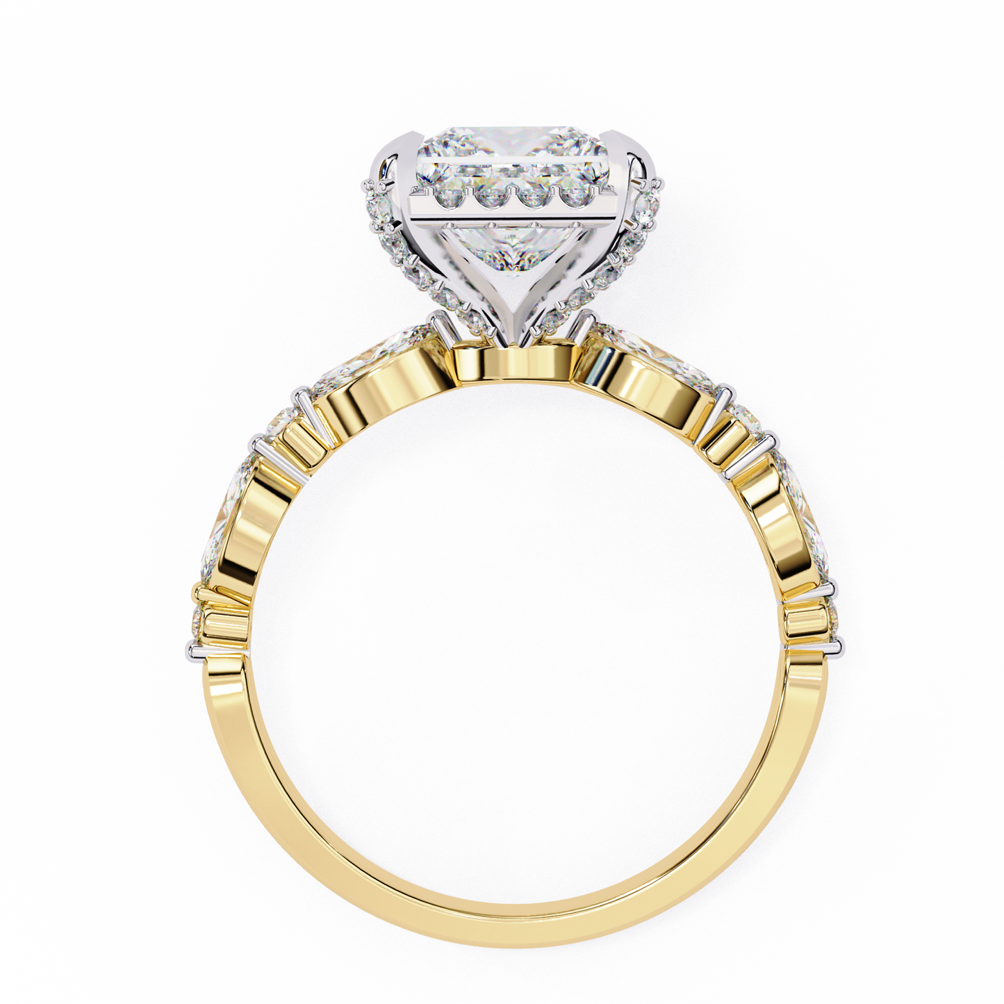 LGD Solitaire Ring  Princess Stone (2.09ct) In 14K Gold