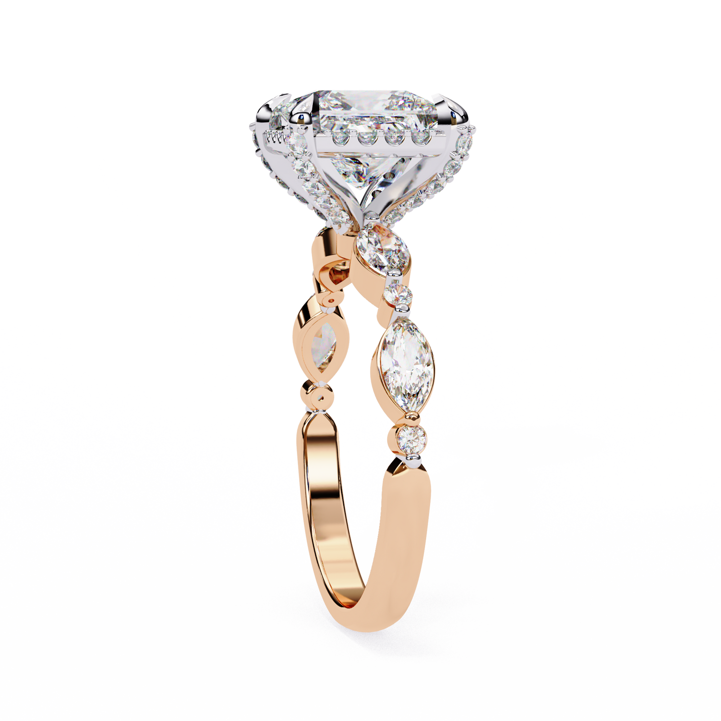 LGD Solitaire Ring  Princess Stone (2.09ct) In 14K Gold