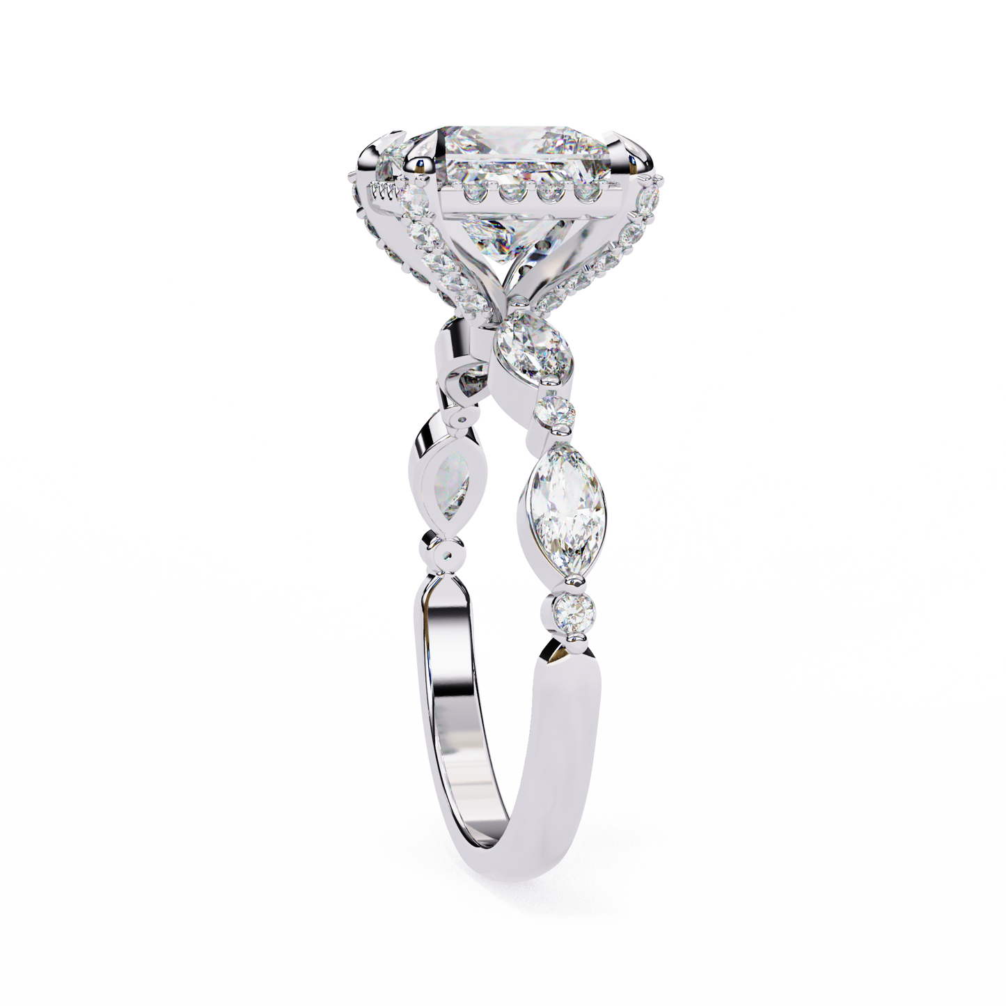 LGD Solitaire Ring  Princess Stone (2.09ct) In 14K Gold