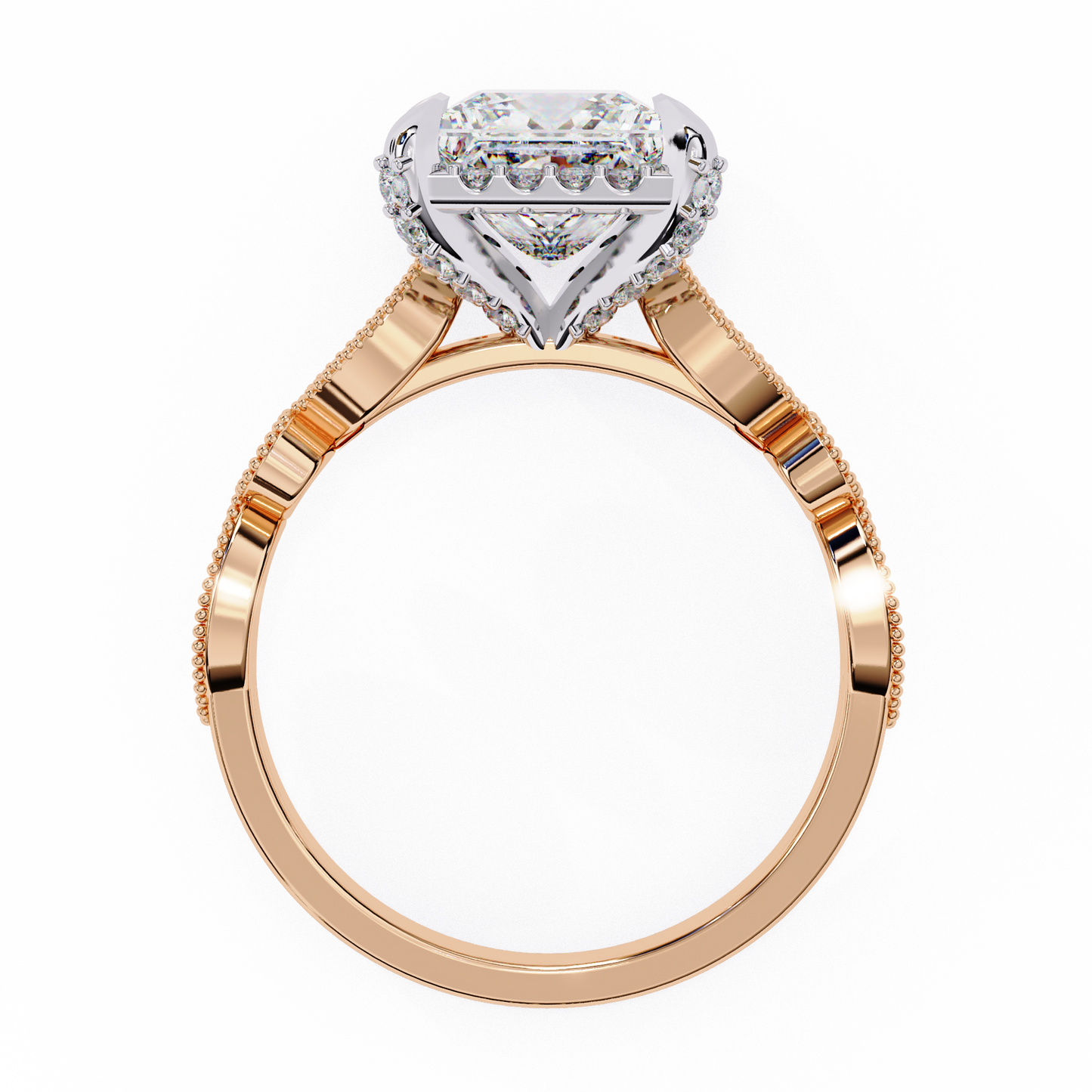 LGD Solitaire Ring Princess Stone (2.46ct) In 14K Gold