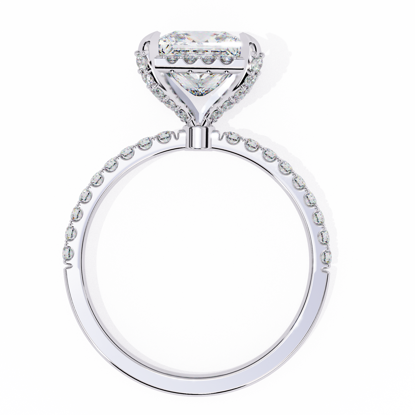 LGD Solitaire Ring Princess Stone (2.40ct) In 14K Gold