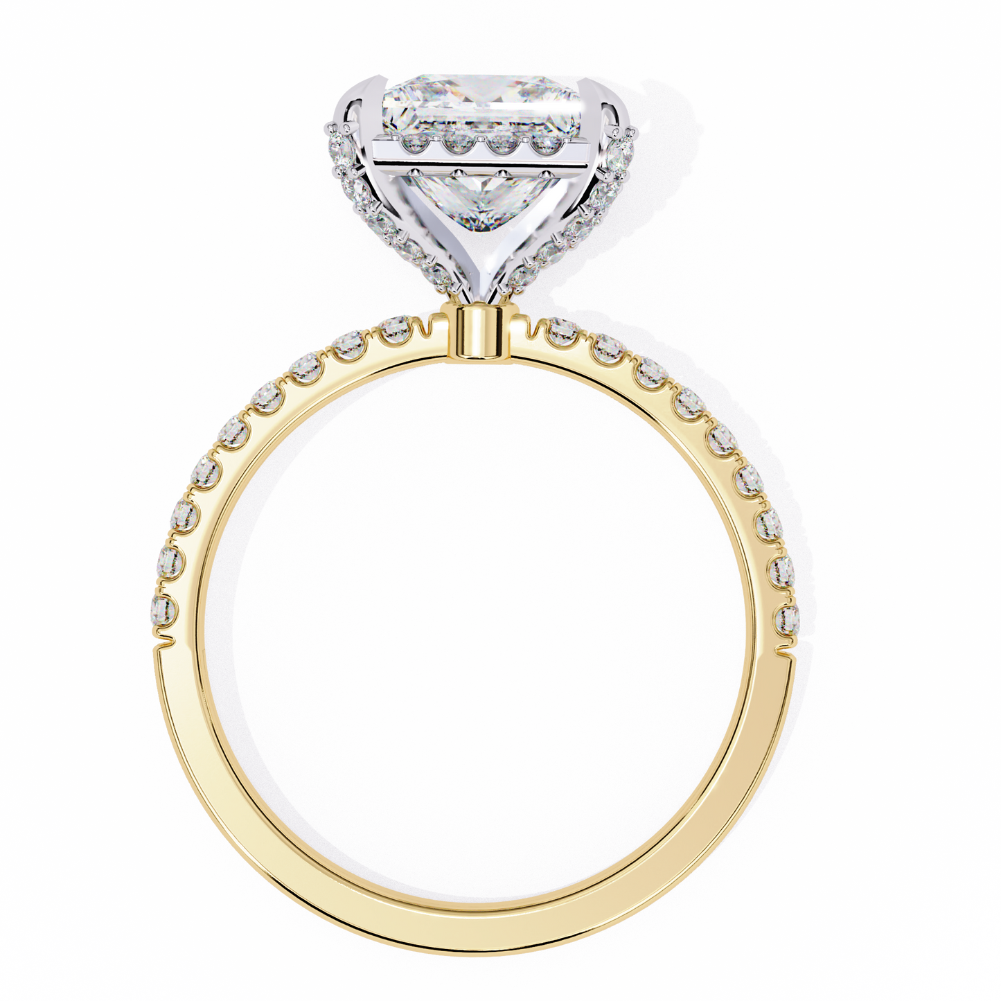 LGD Solitaire Ring Princess Stone (2.40ct) In 14K Gold