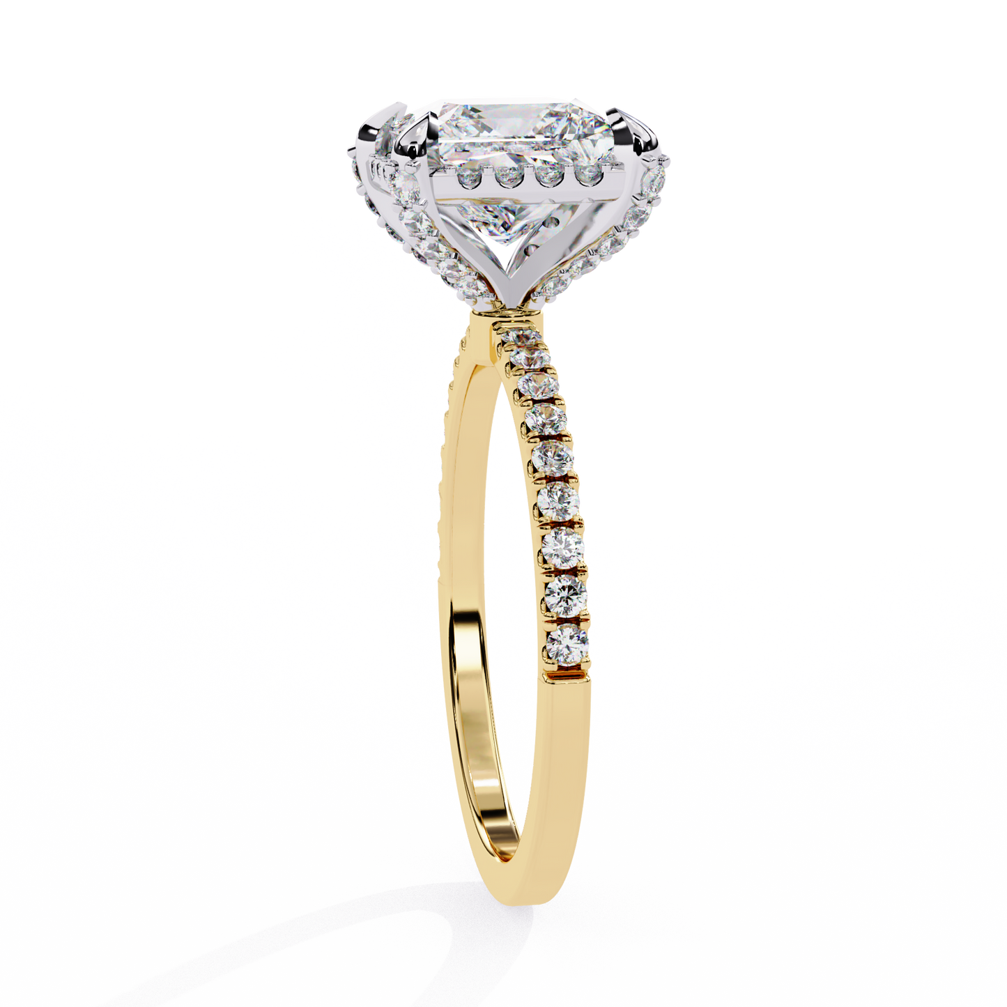 LGD Solitaire Ring Princess Stone (2.40ct) In 14K Gold