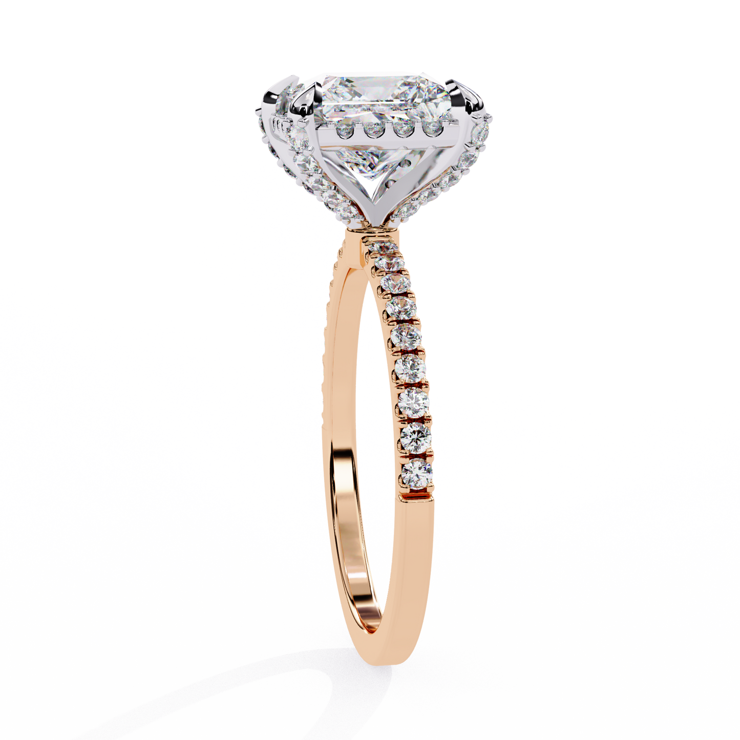LGD Solitaire Ring Princess Stone (2.40ct) In 14K Gold