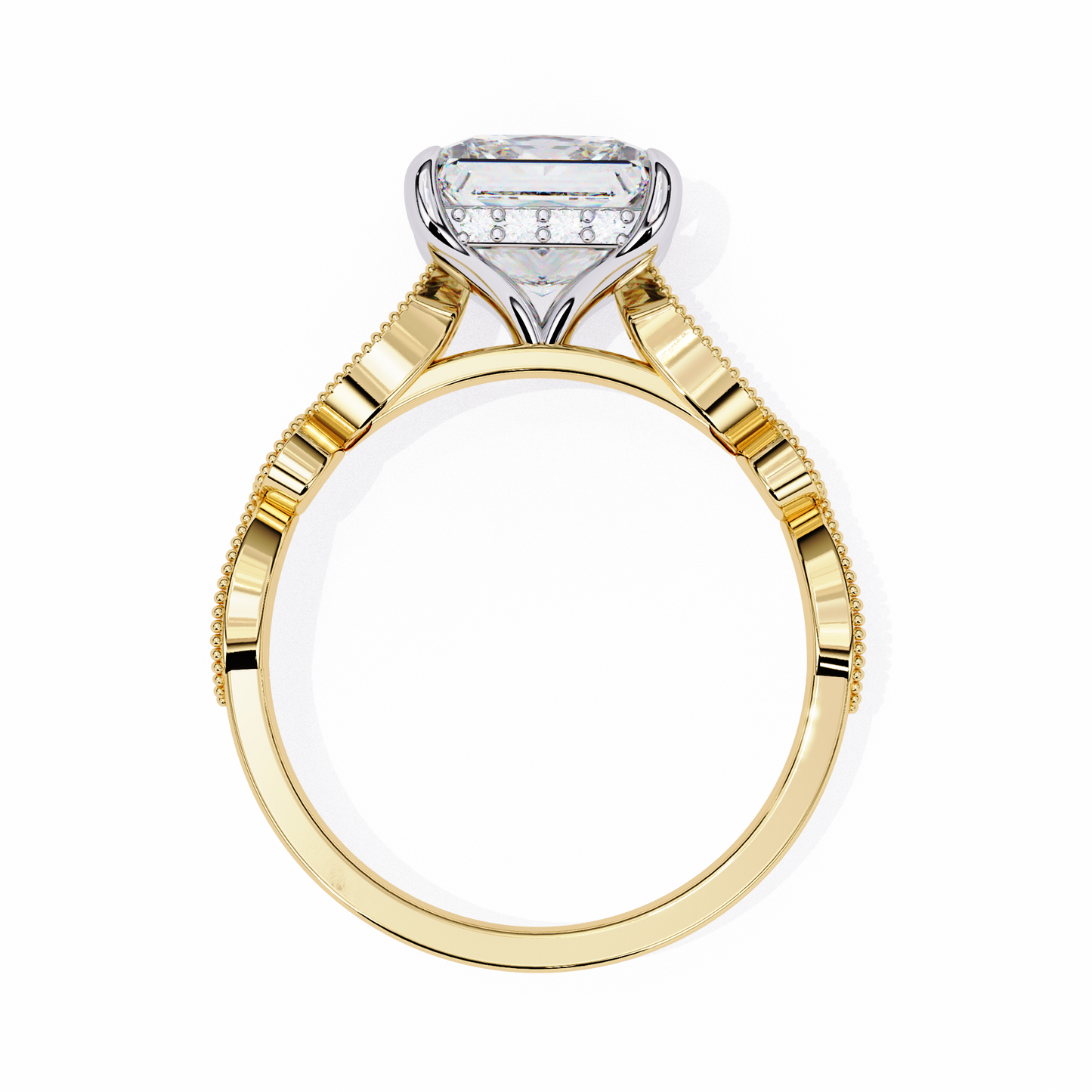 LGD Princess Solitaire Ring Stone (2.60ct) In 14K Gold