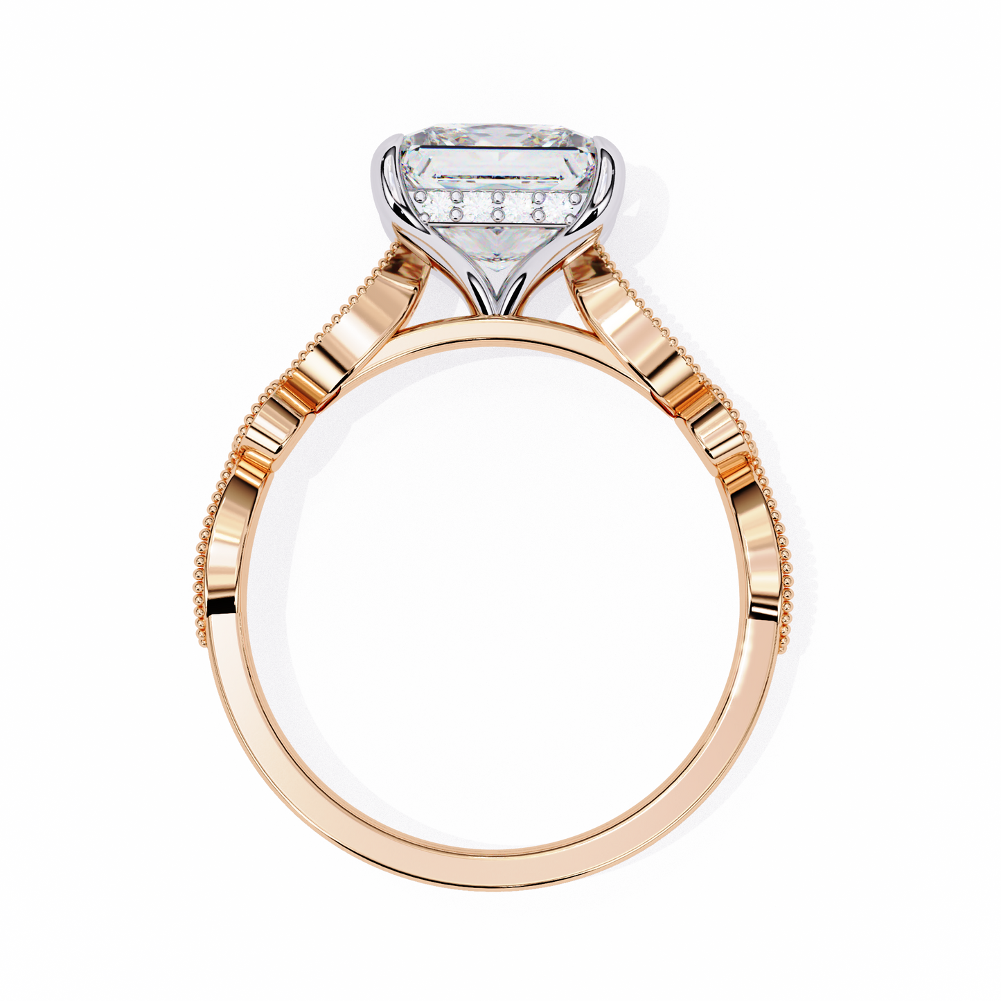 LGD Princess Solitaire Ring Stone (2.60ct) In 14K Gold