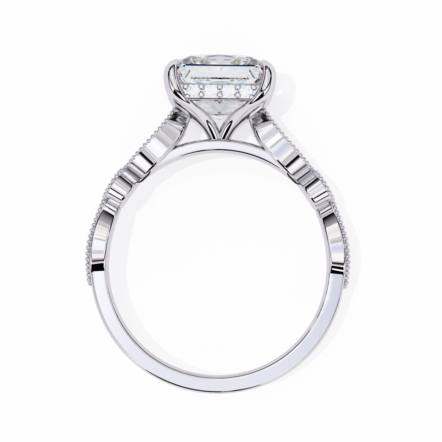 LGD Princess Solitaire Ring Stone (2.60ct) In 14K Gold
