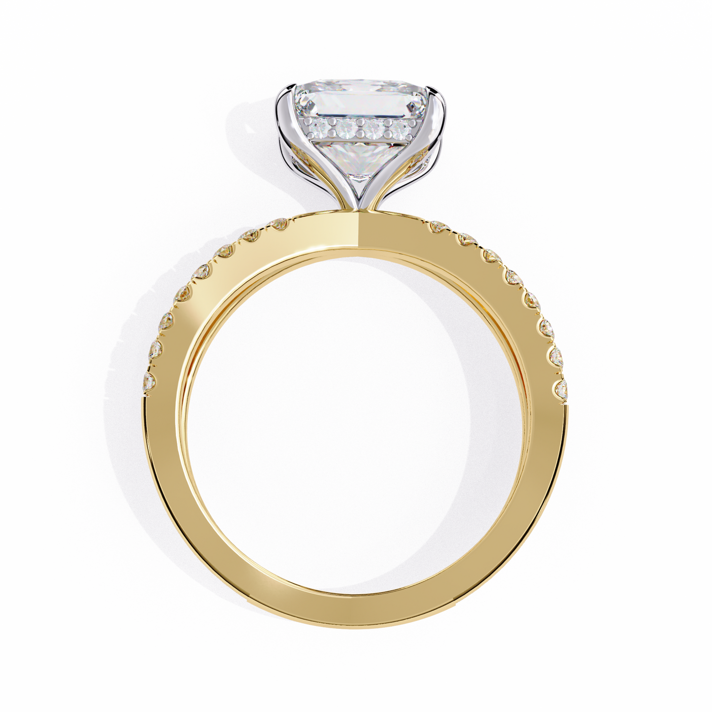 LGD Solitaire Ring Princess Stone (2.68ct) In 14K Gold