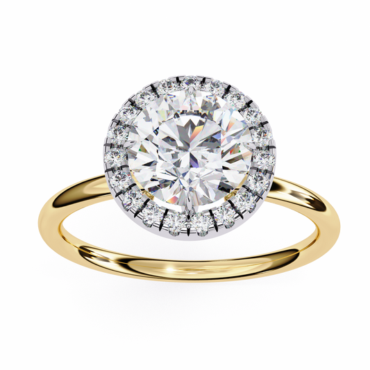 Lab Grown Diamond Solitaire Ring Round Stone (1.71ct) In 14K Gold