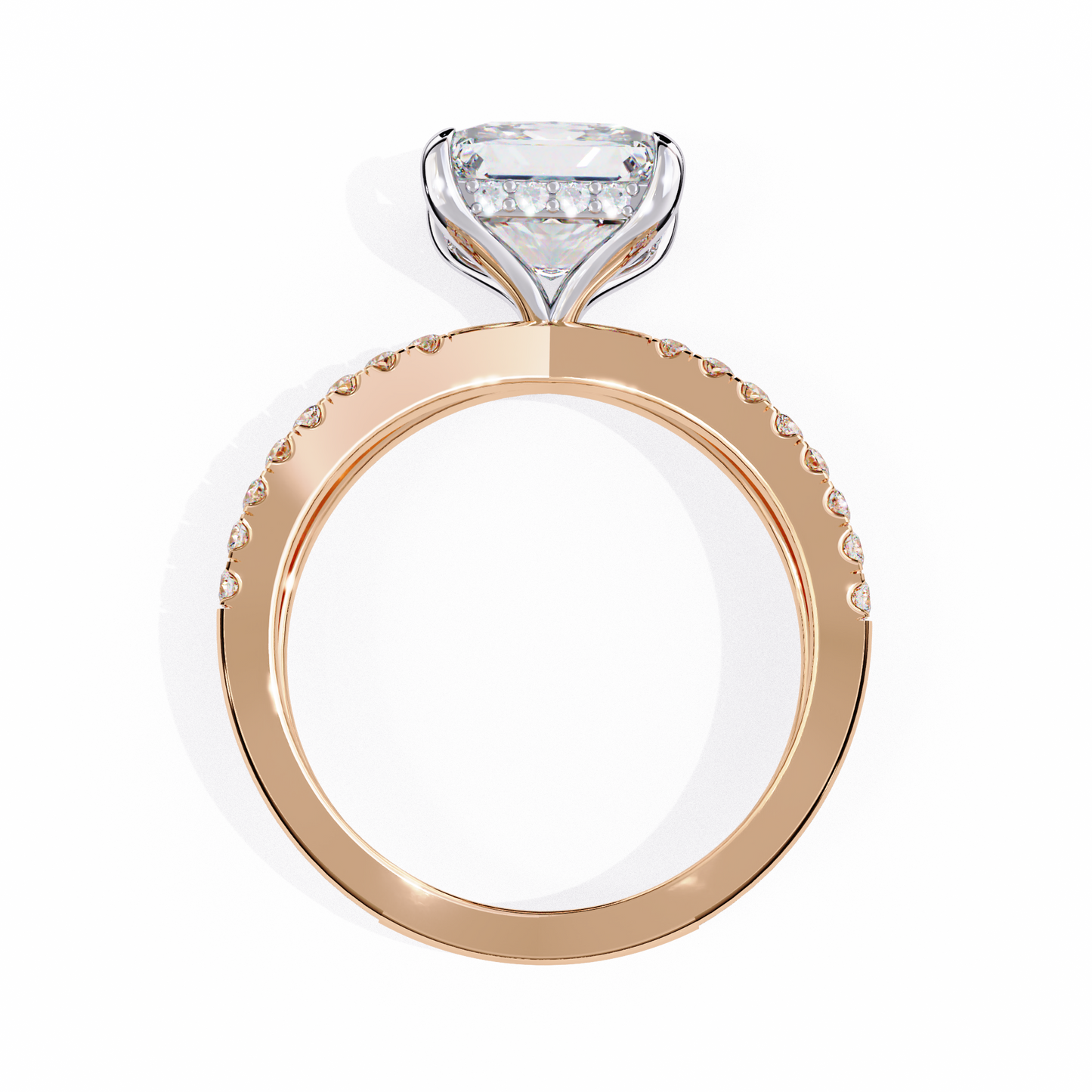 LGD Solitaire Ring Princess Stone (2.68ct) In 14K Gold