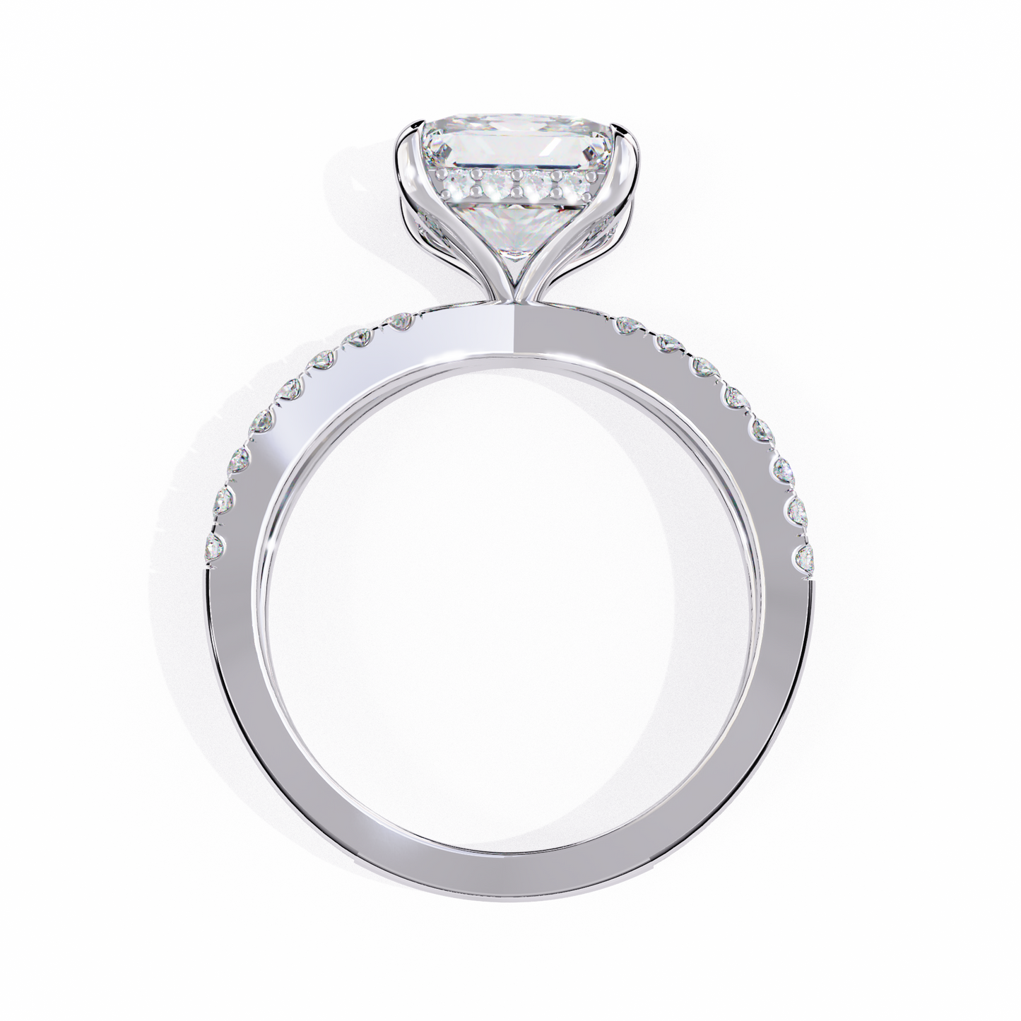 LGD Solitaire Ring Princess Stone (2.68ct) In 14K Gold