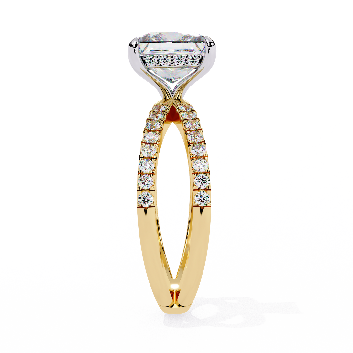 LGD Solitaire Ring Princess Stone (2.68ct) In 14K Gold