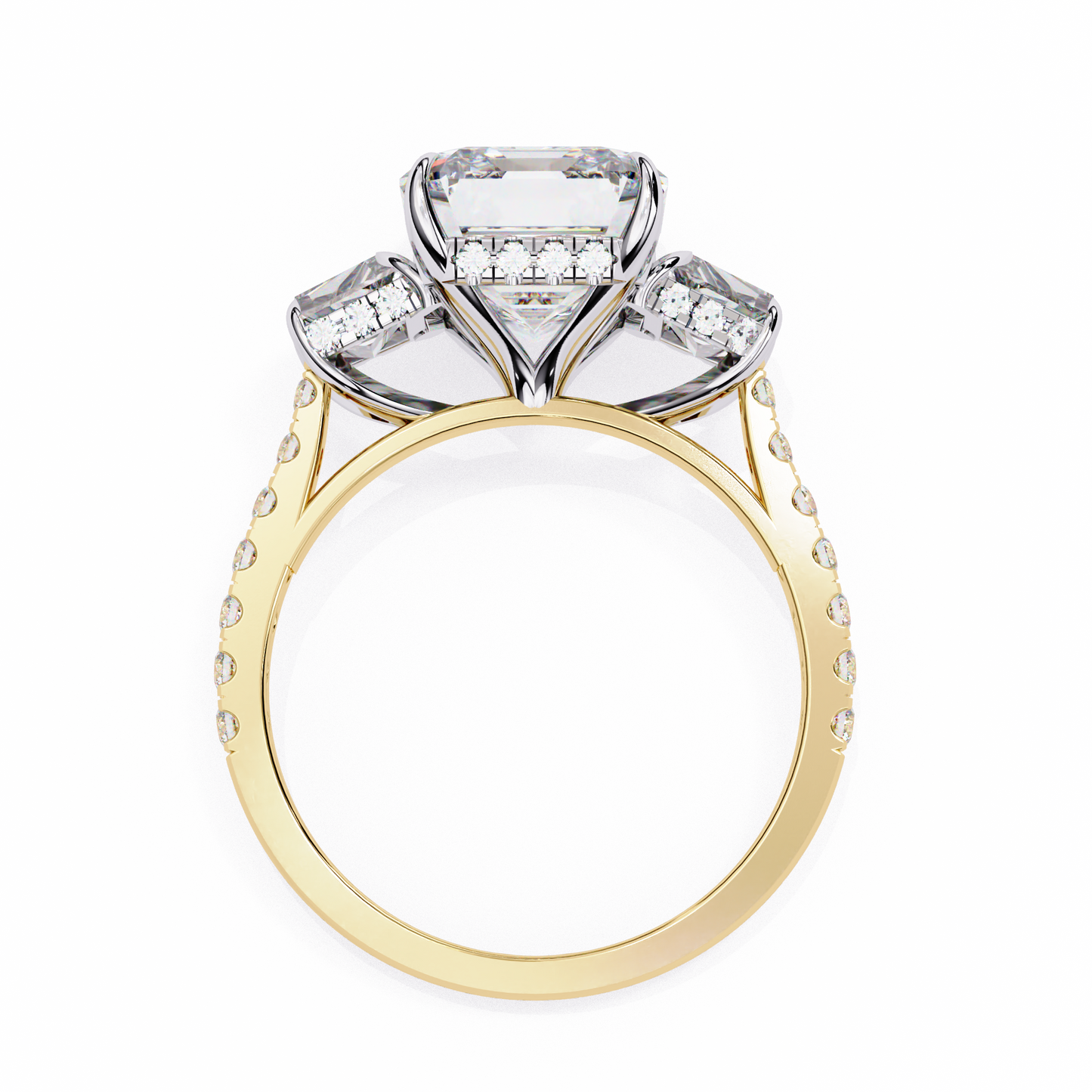 LGD Solitaire Ring Emerald Stone (5.22ct) In 14K Gold