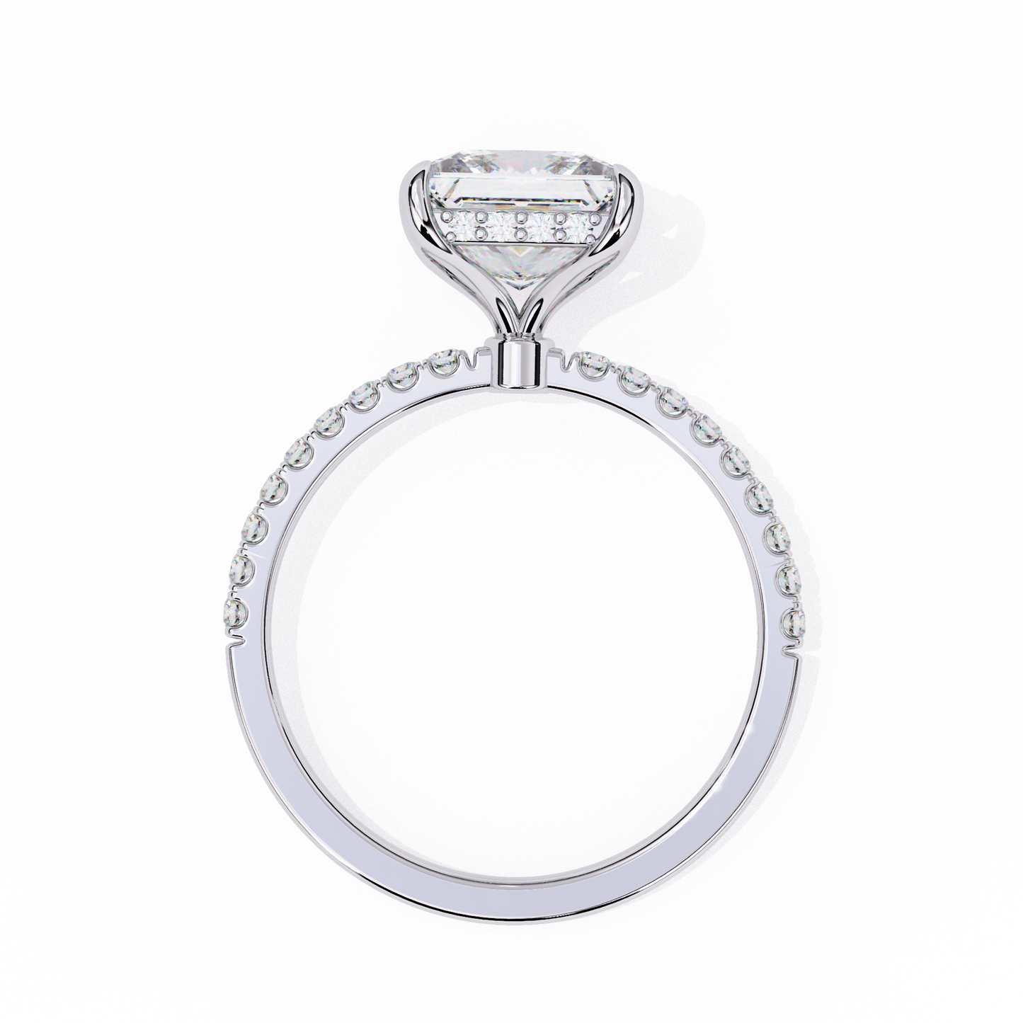 Lab Grown Diamond Solitaire Ring Princess Stone (2.54ct) In 14K Gold