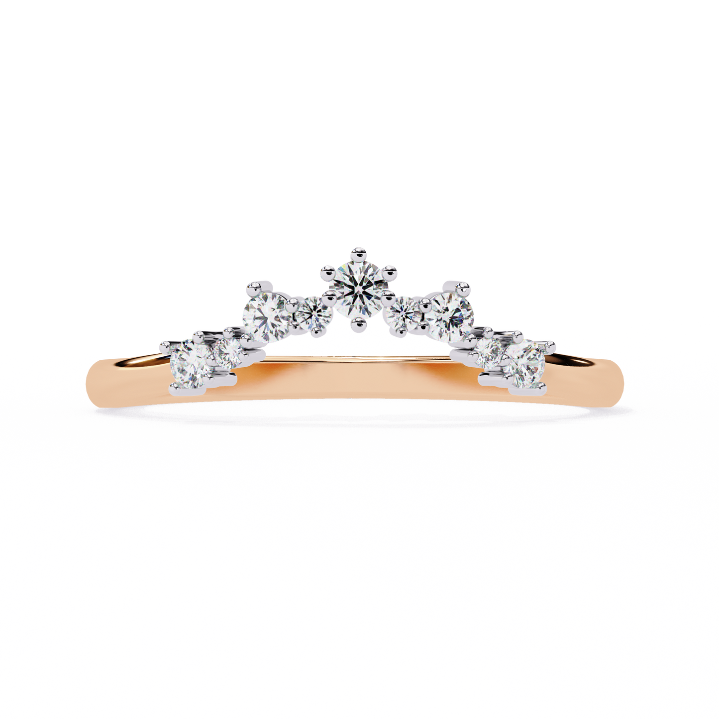 LGD Band Ring Round Stone (0.26ct) In 14K Gold