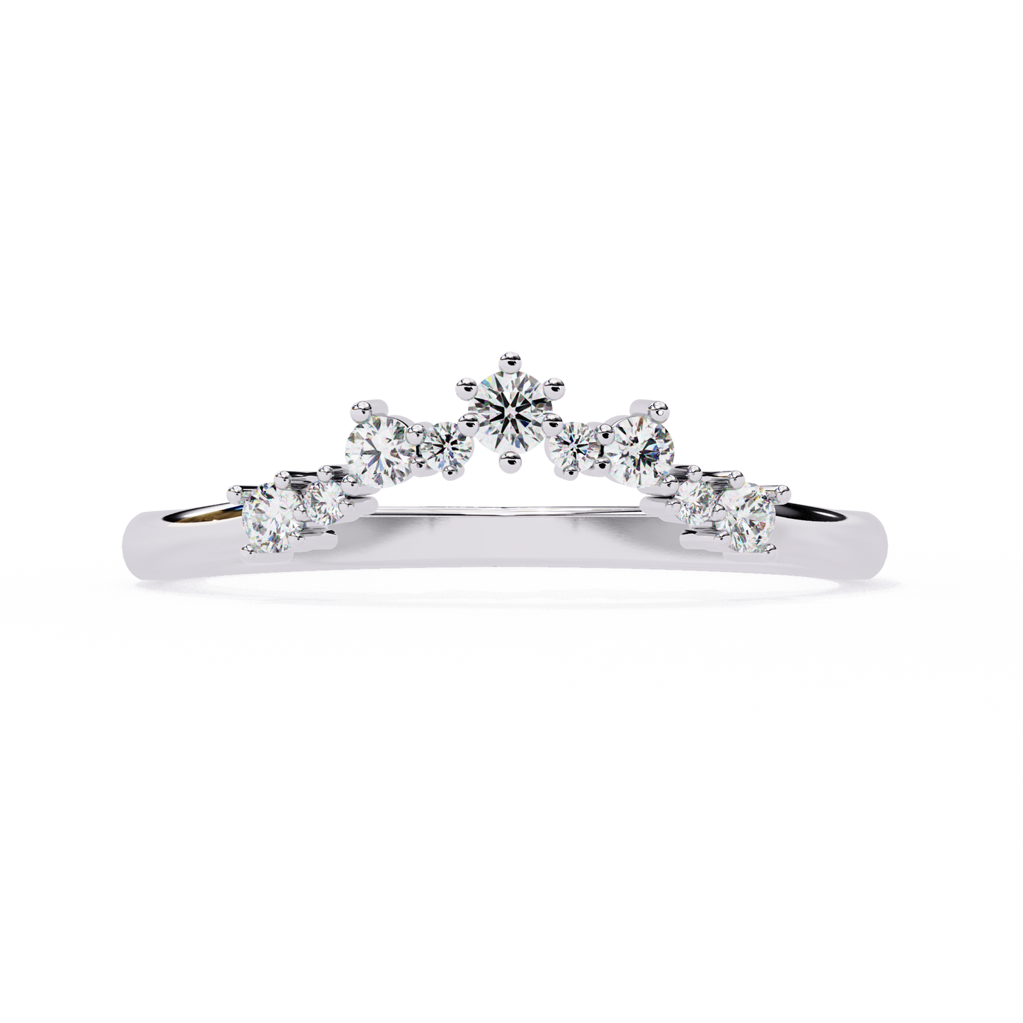 LGD Band Ring Round Stone (0.26ct) In 14K Gold