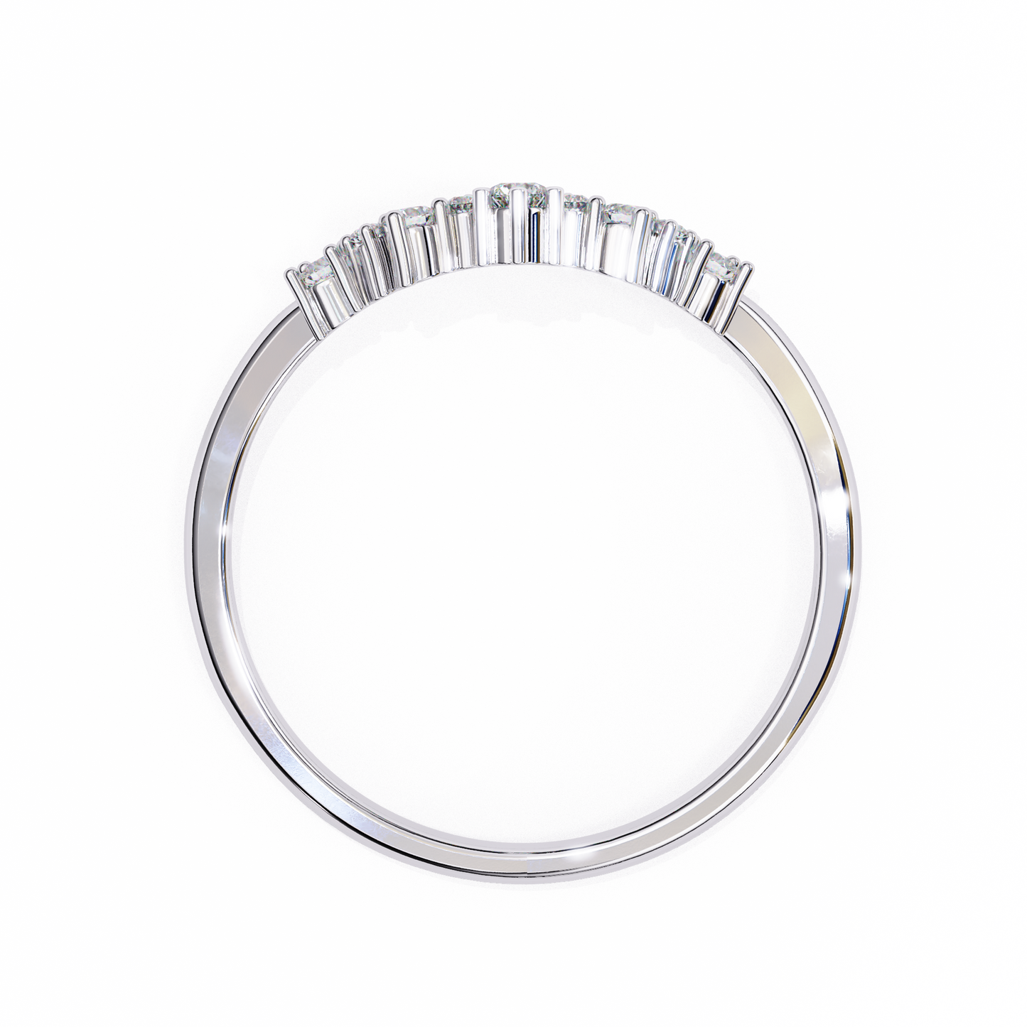 LGD Band Ring Round Stone (0.26ct) In 14K Gold