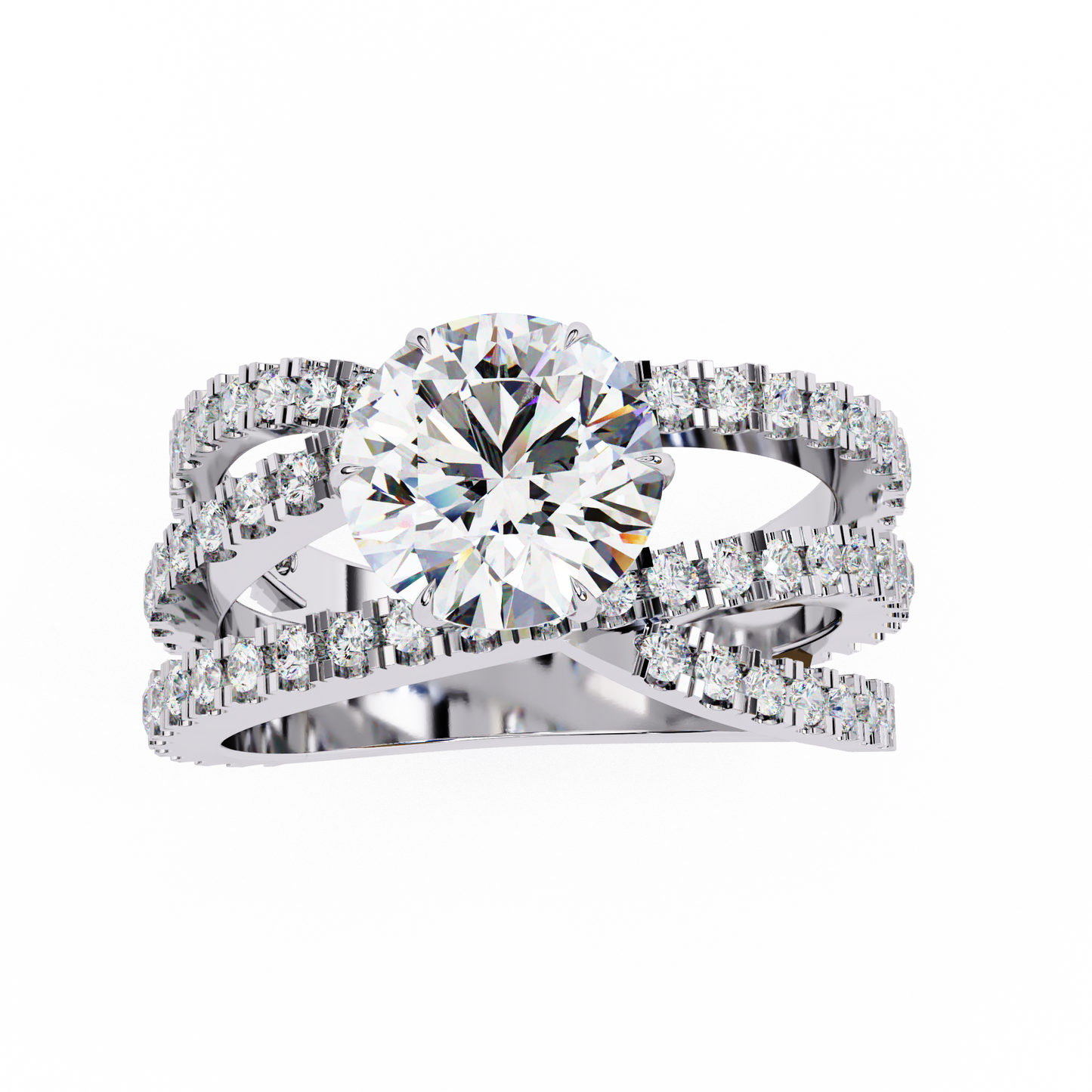 LGD Ring Round Stone (1.63ct) In 14K Gold