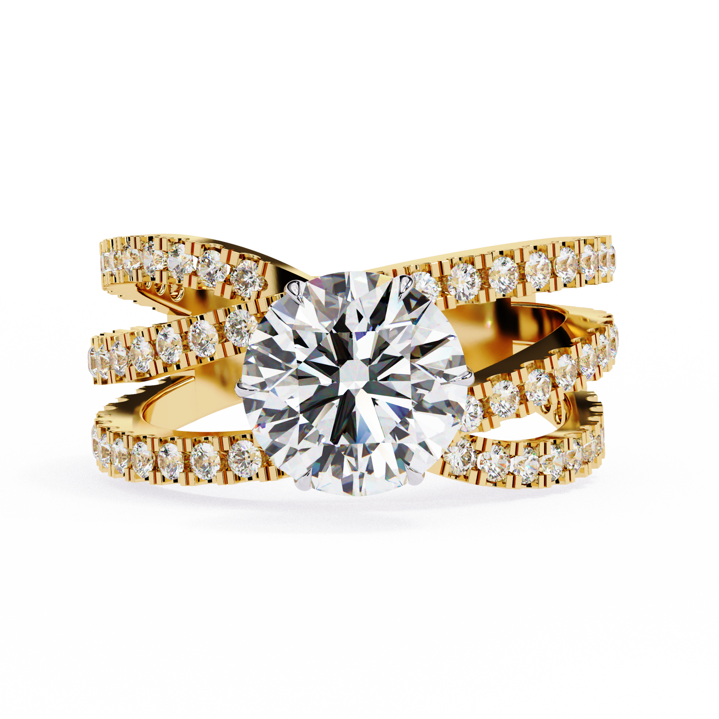 LGD Ring Round Stone (1.63ct) In 14K Gold