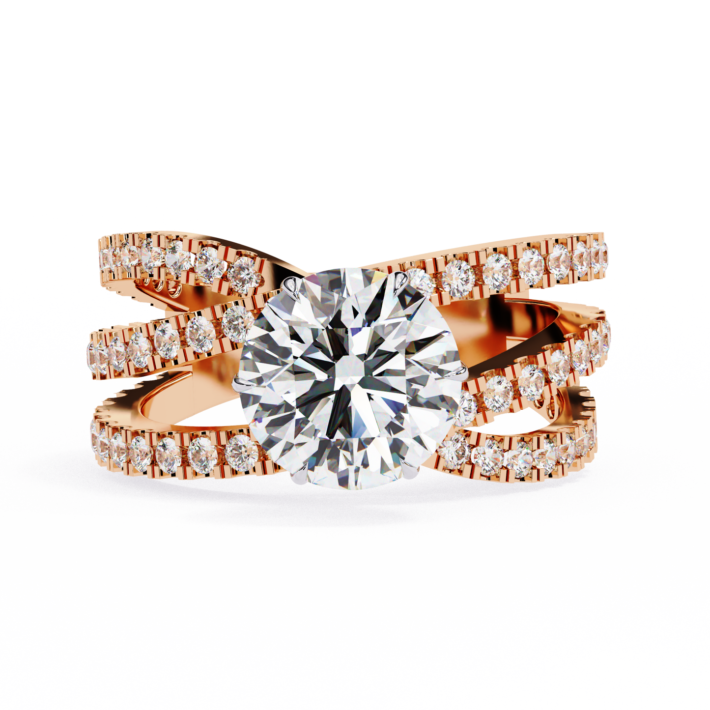 LGD Ring Round Stone (1.63ct) In 14K Gold
