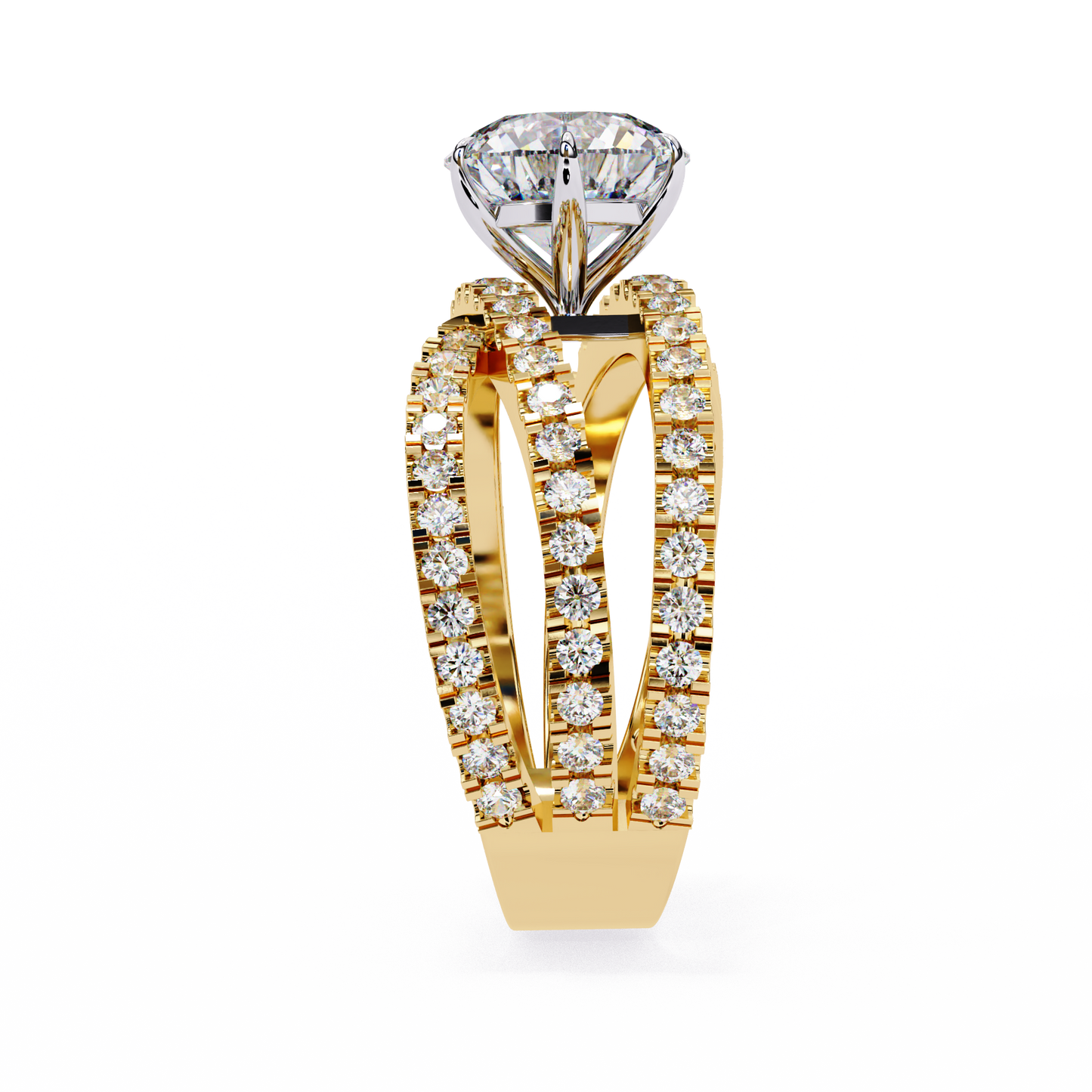 LGD Ring Round Stone (1.63ct) In 14K Gold