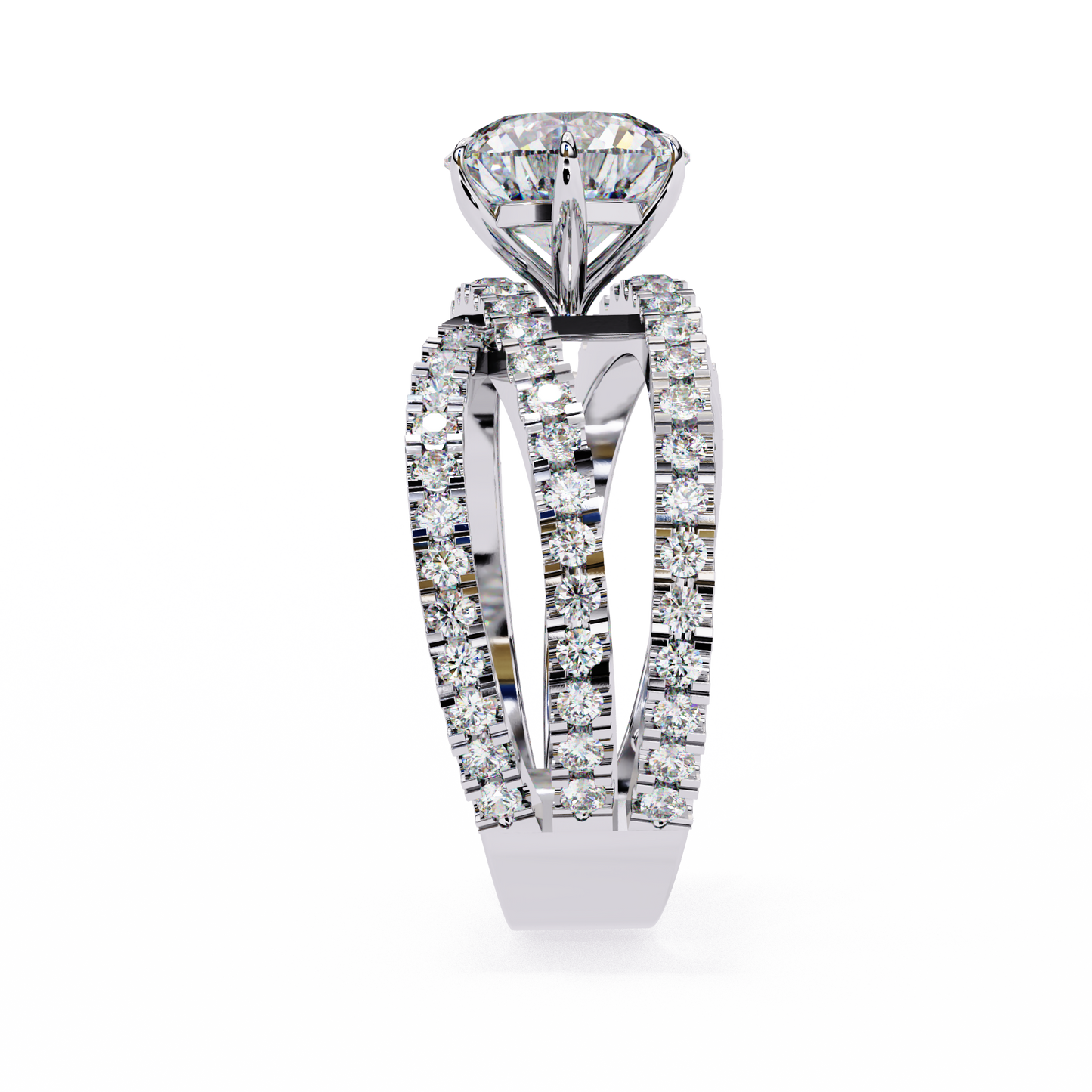 LGD Ring Round Stone (1.63ct) In 14K Gold