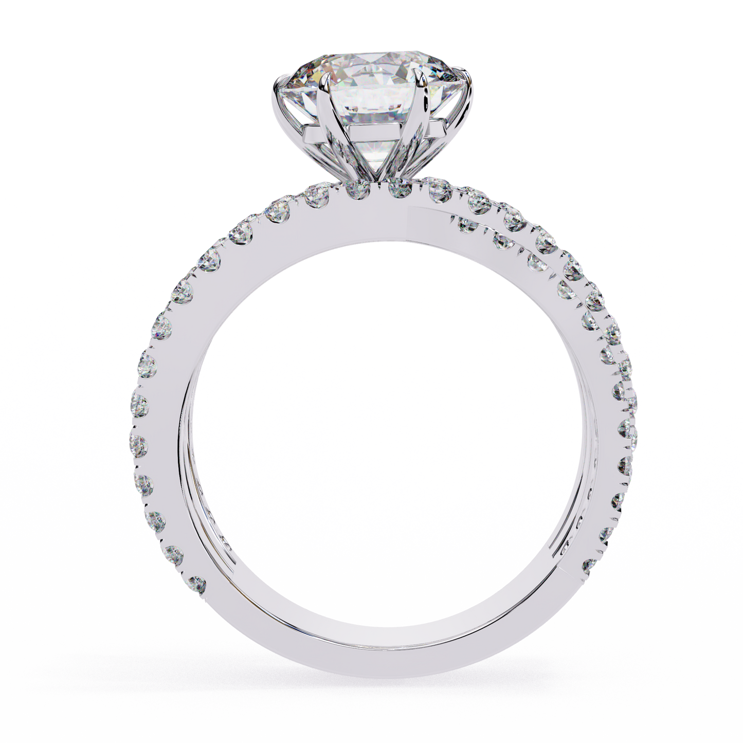 LGD Ring Round Stone (1.63ct) In 14K Gold