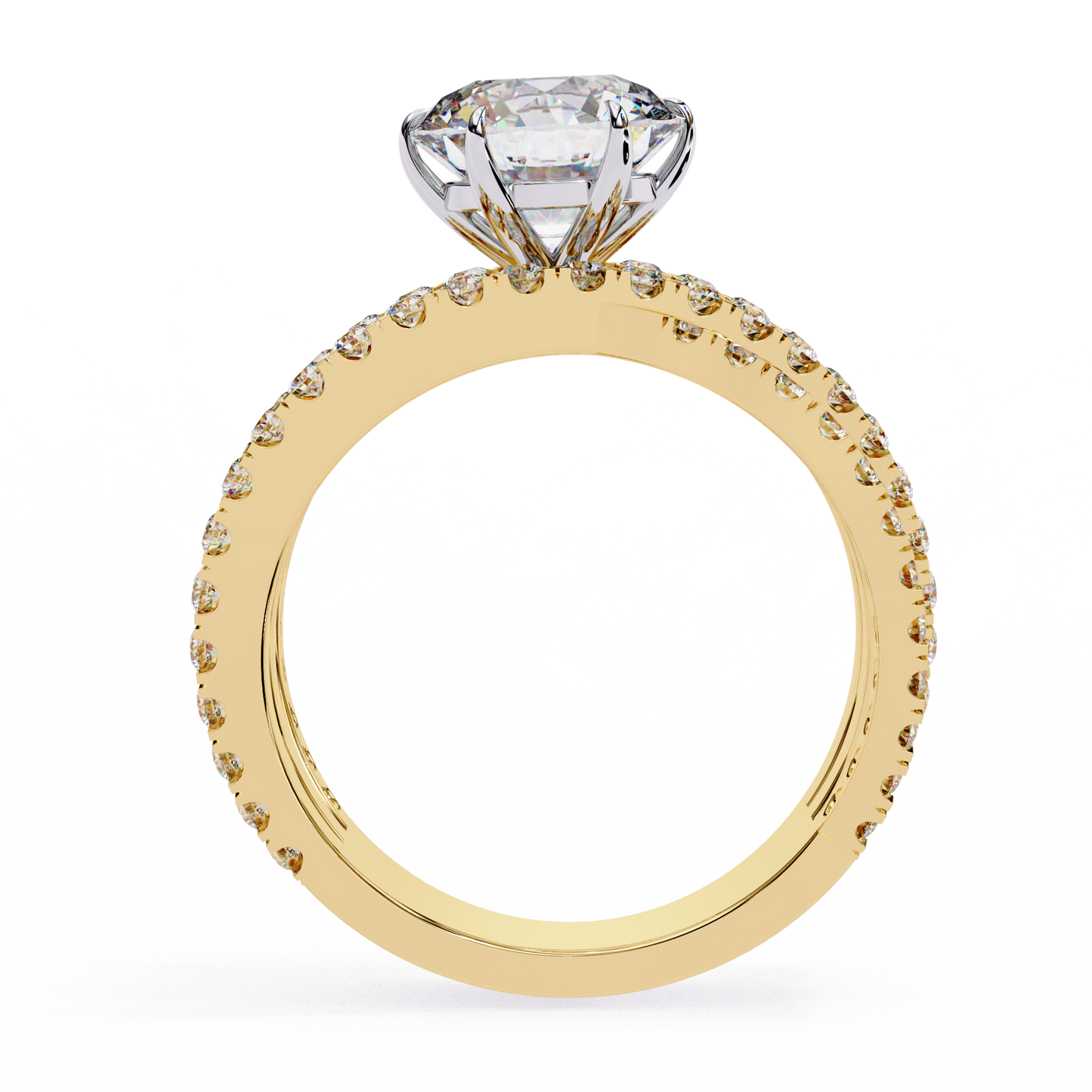 LGD Ring Round Stone (1.63ct) In 14K Gold