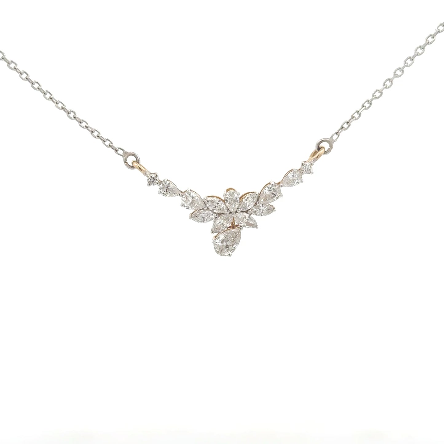 Delicate Pear & Marquise Lab Grown Diamond Necklace
