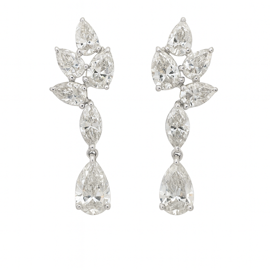 Drop Pear & Marquise Lab-Grown Diamond Earrings
