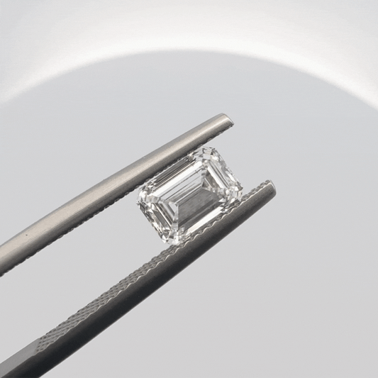 IGI Certified 3.45ct - 3.50ct Emerald Cut Lab Grown Diamond - E Color, VS 1 Clarity