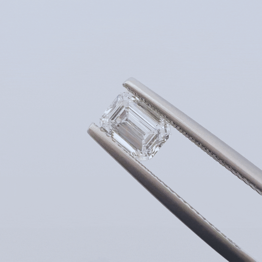 IGI Certified 3.70ct - 3.75ct Emerald Cut Grown Diamond - E Color, VS 1 Clarity