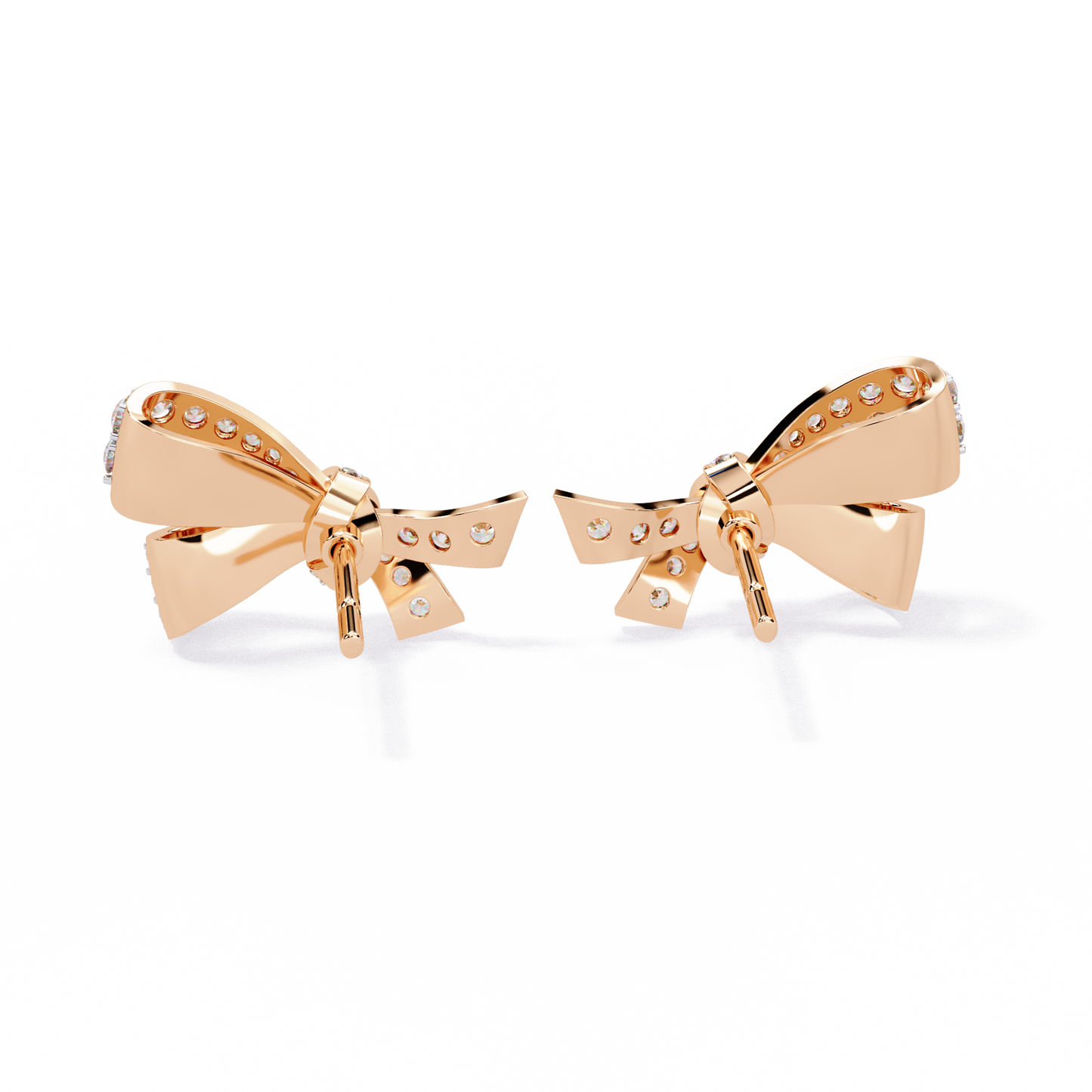 LGD Ear Studs Round Stone(0.97ct Pair)In 14k Gold