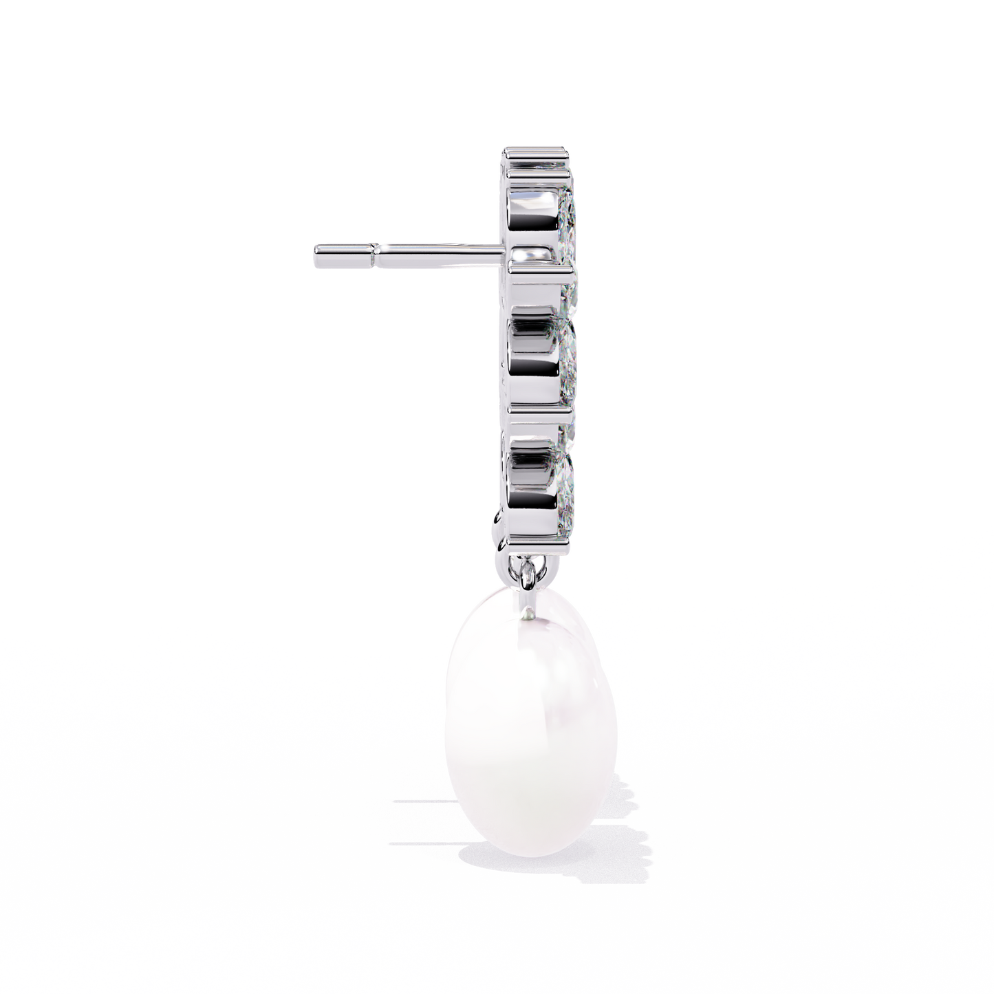 LGD  Ear Studs Marquise Stone (2.40ct Pair ) In 14K Gold