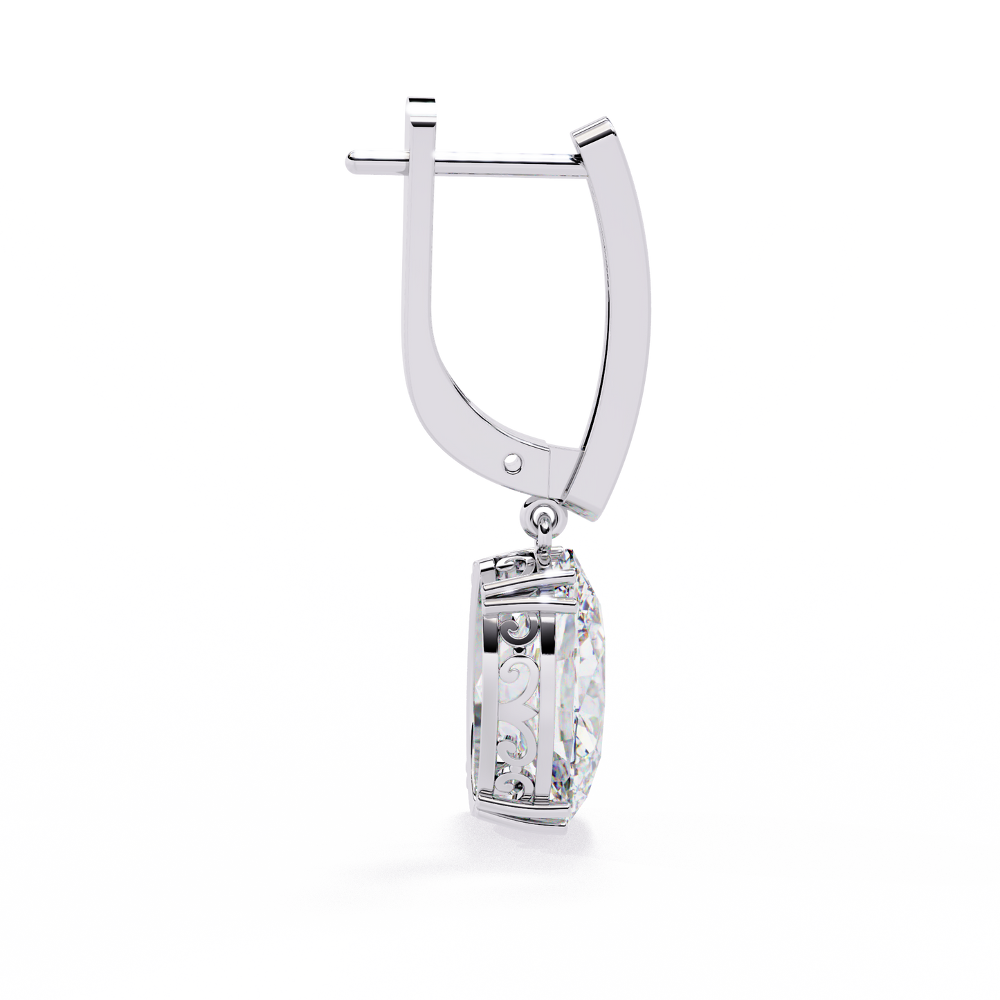 LGD  Ear Studs Oval Stone (1.62ct Pair ) In 14K Gold