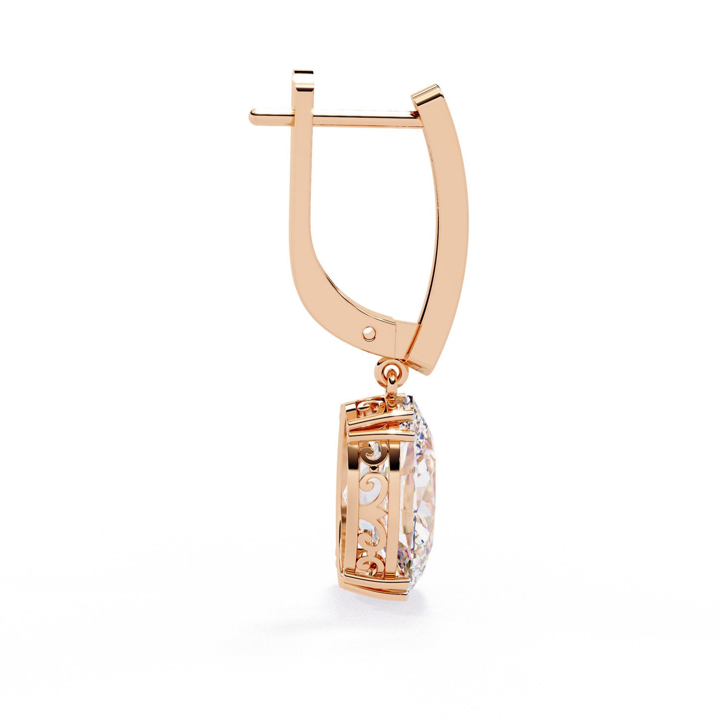 LGD  Ear Studs Oval Stone (1.62ct Pair ) In 14K Gold