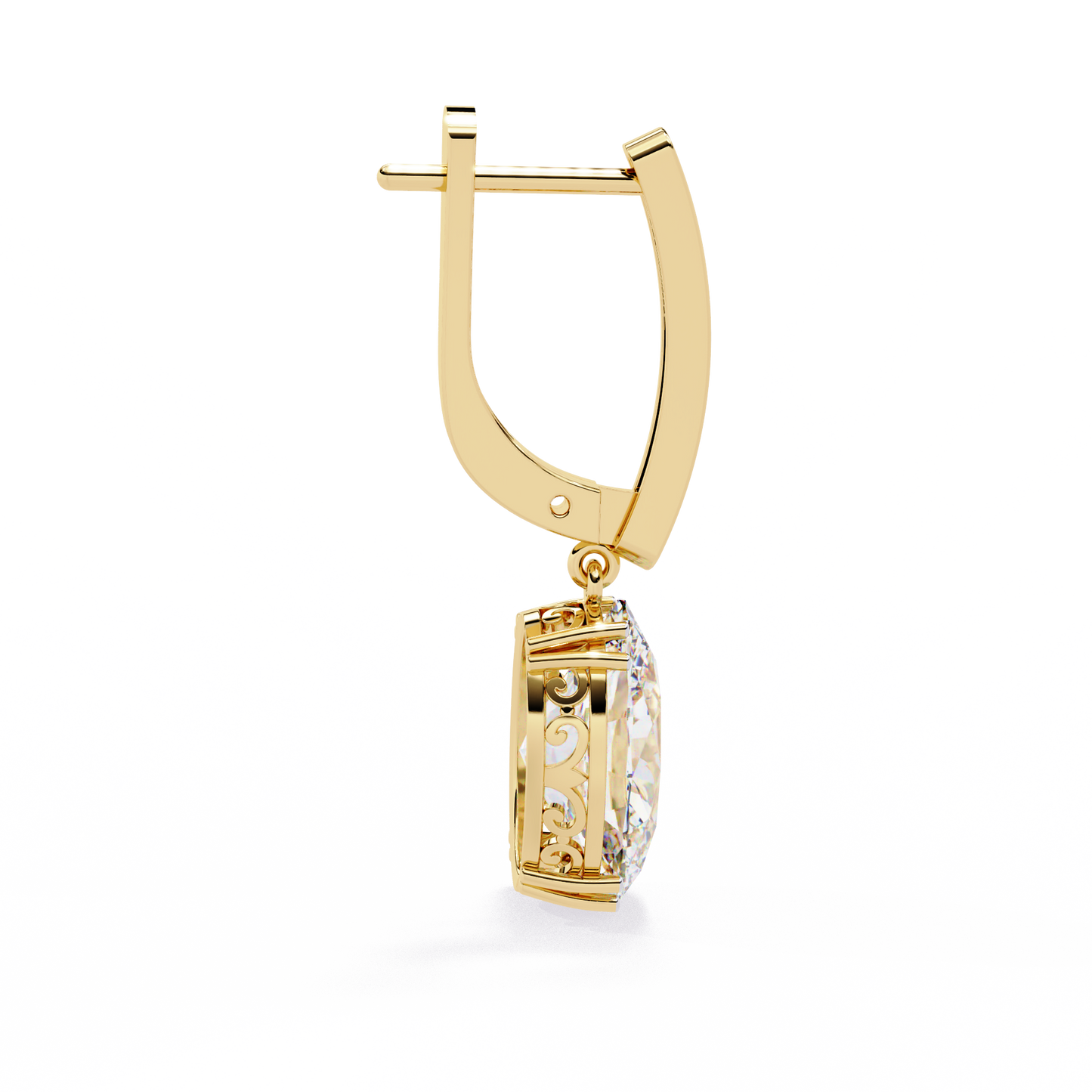 LGD  Ear Studs Oval Stone (1.62ct Pair ) In 14K Gold