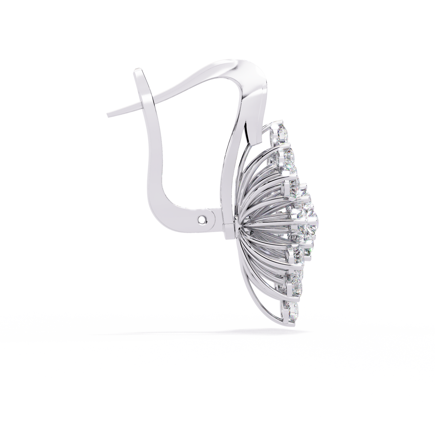 LGD Ear Studs Round  Stone (1.75ct Pair ) In 14K Gold