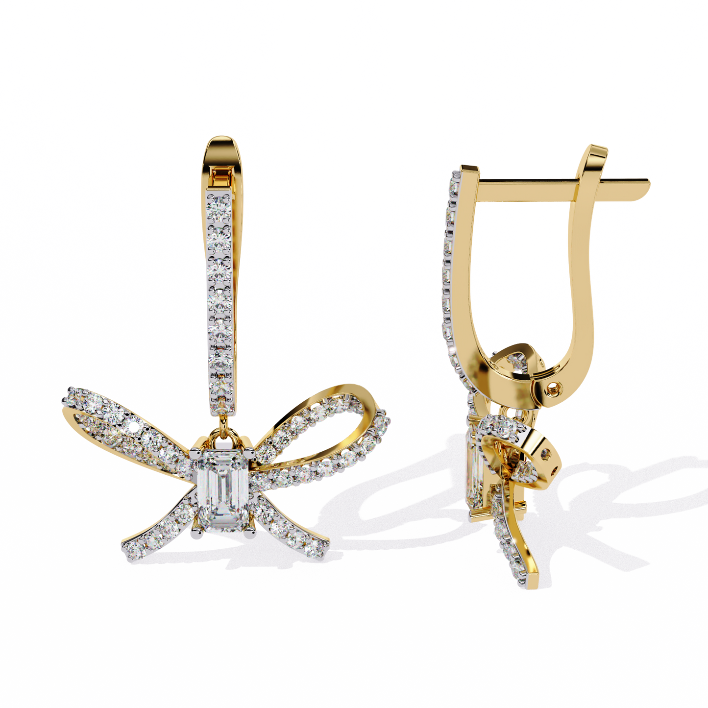 LGD Ear Studs Round Stone (1.19ct Pair ) In 14K Gold