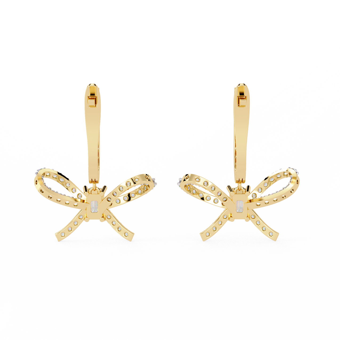 LGD Ear Studs Round Stone (1.19ct Pair ) In 14K Gold