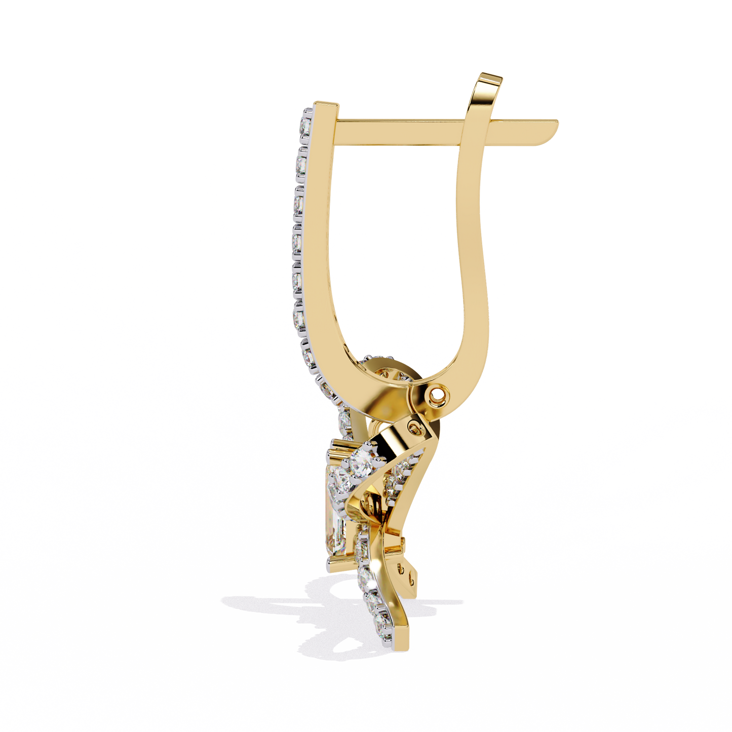 LGD Ear Studs Round Stone (1.19ct Pair ) In 14K Gold