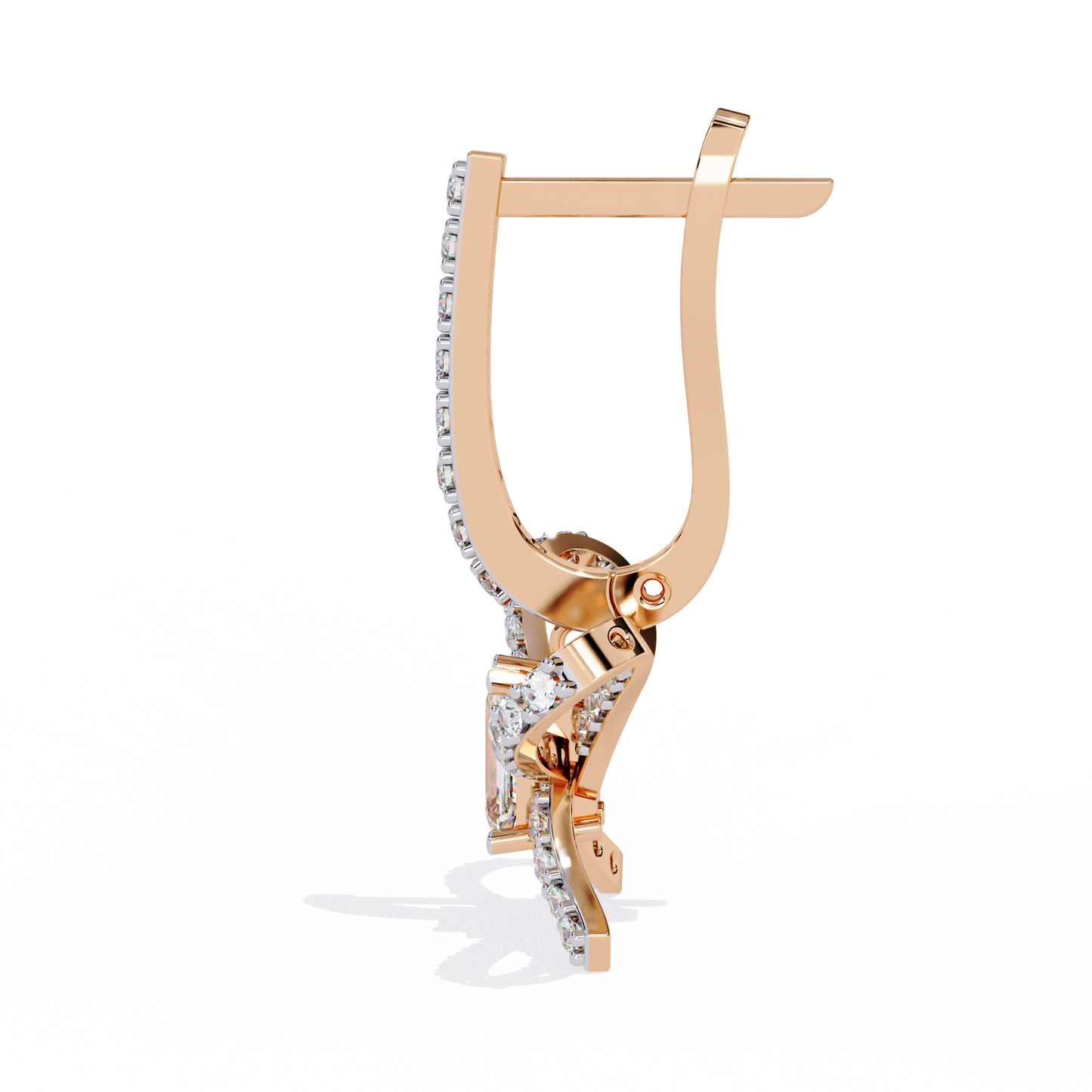 LGD Ear Studs Round Stone (1.19ct Pair ) In 14K Gold